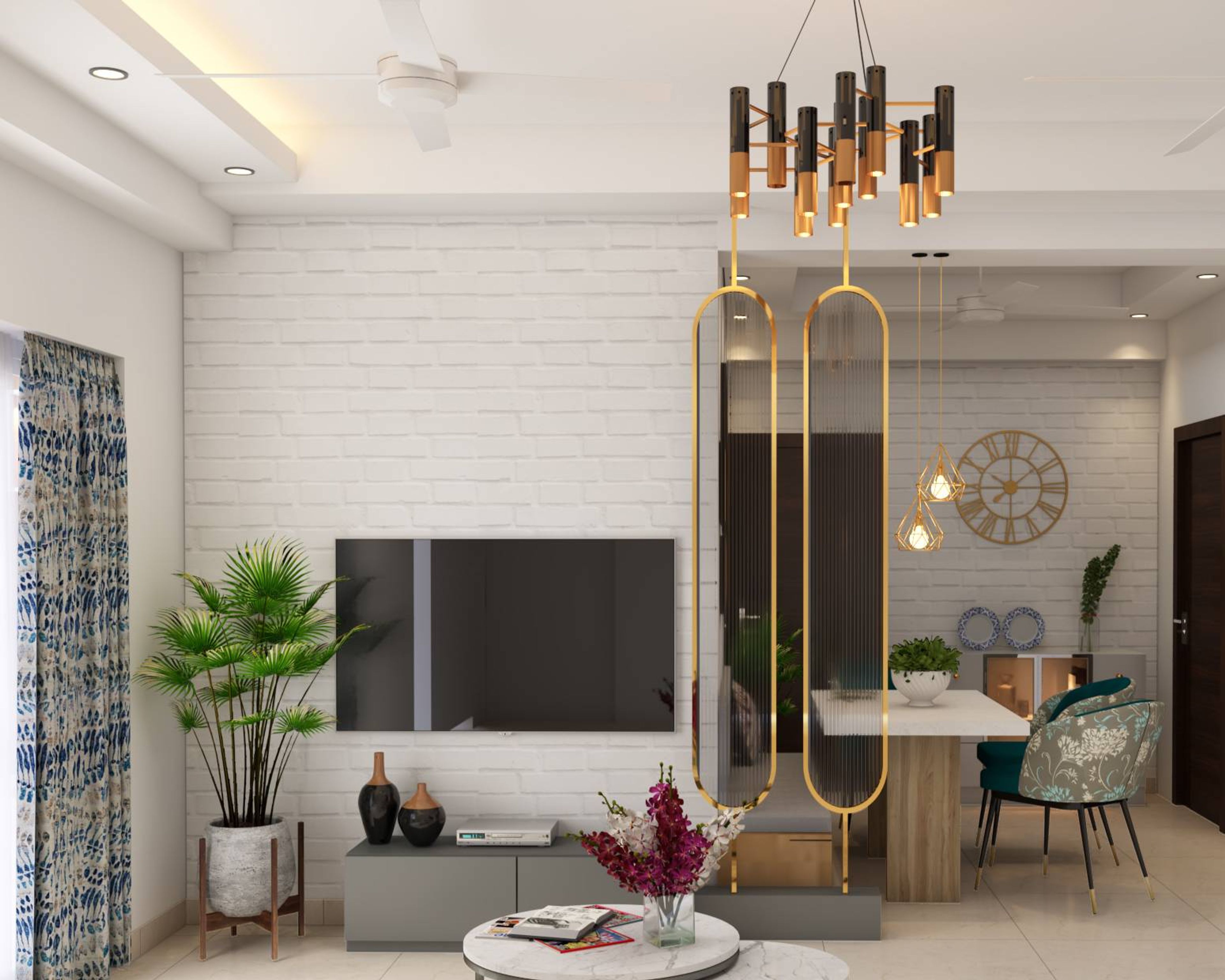 Compact Grey TV Unit - Livspace