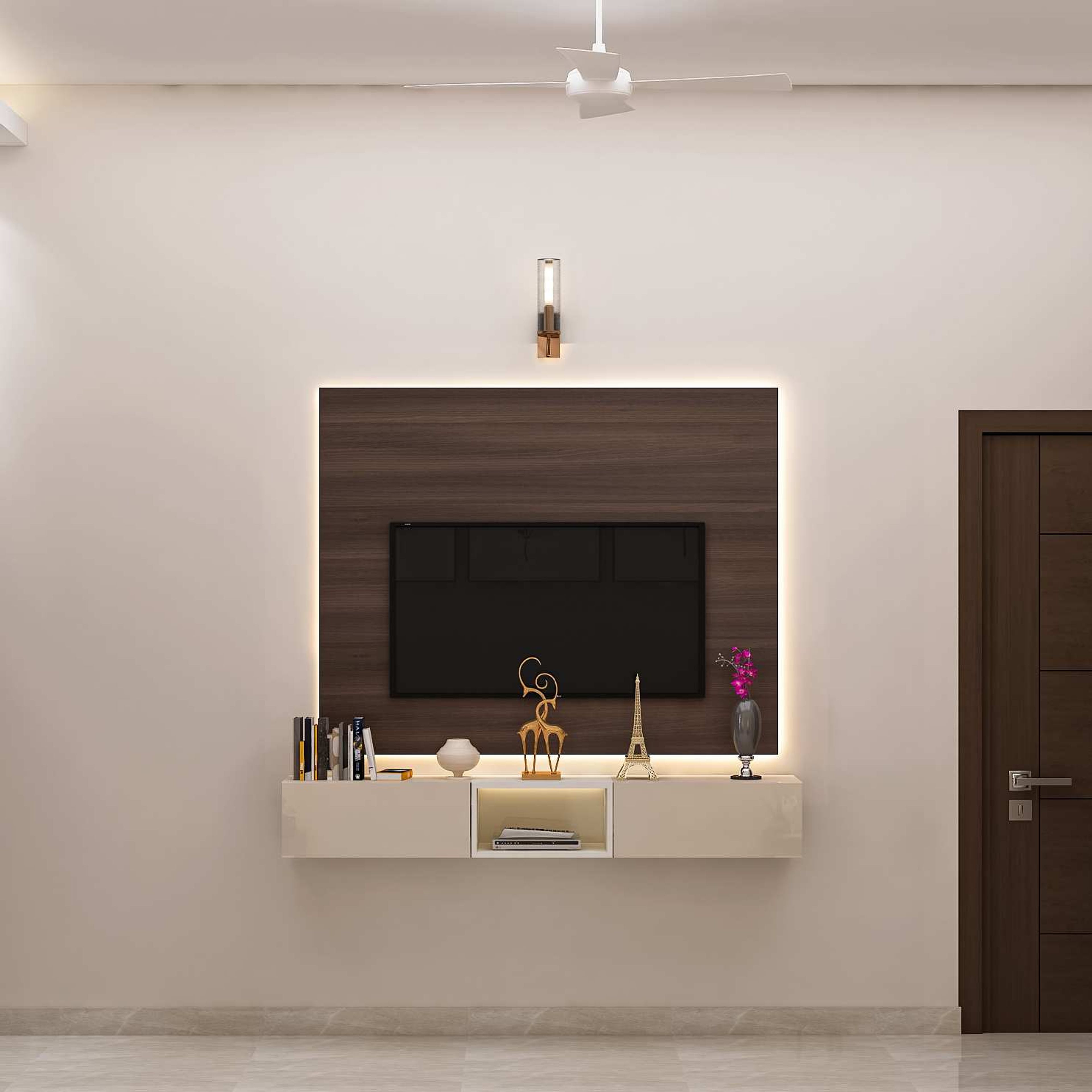 Minimal TV Unit Design - Livspace