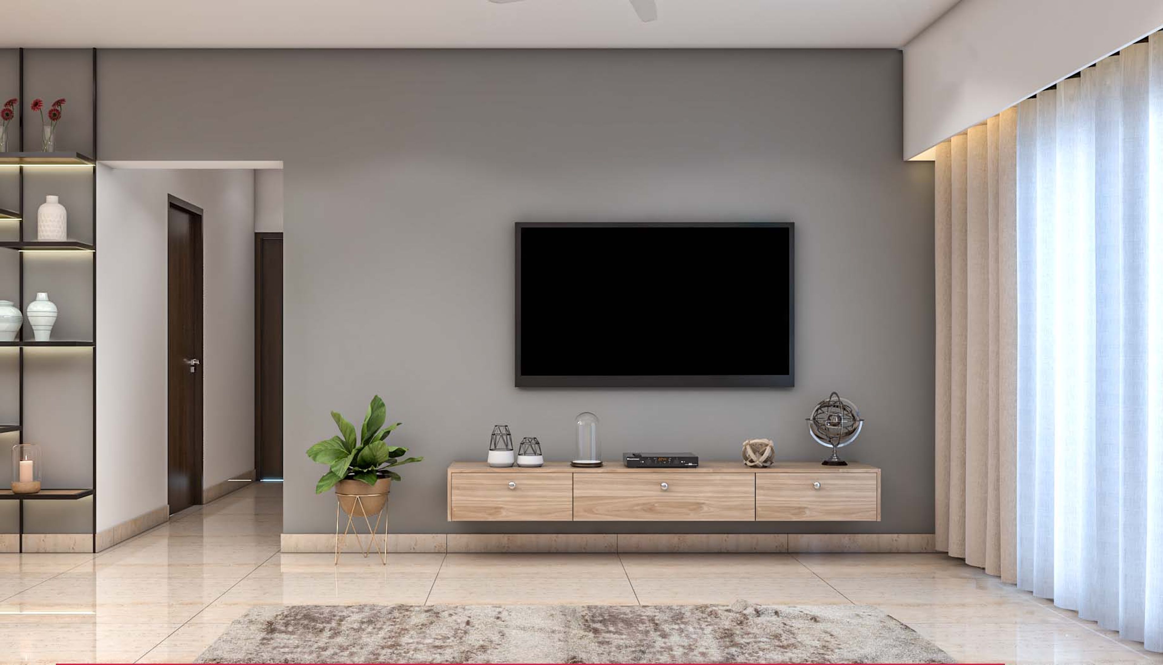 55-Inch TV Cabinet Design - Livspace