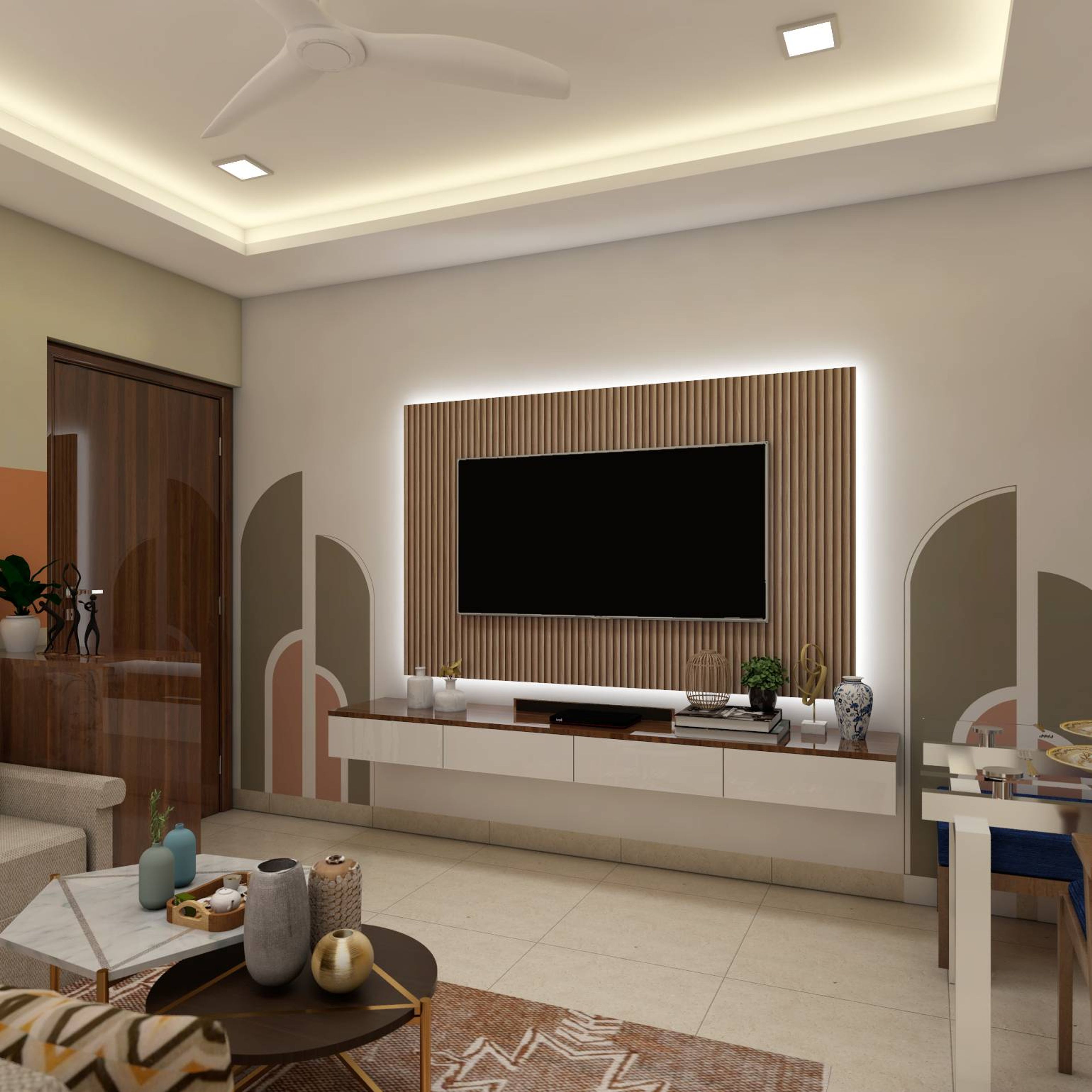 Modern TV Unit Design - Livspace