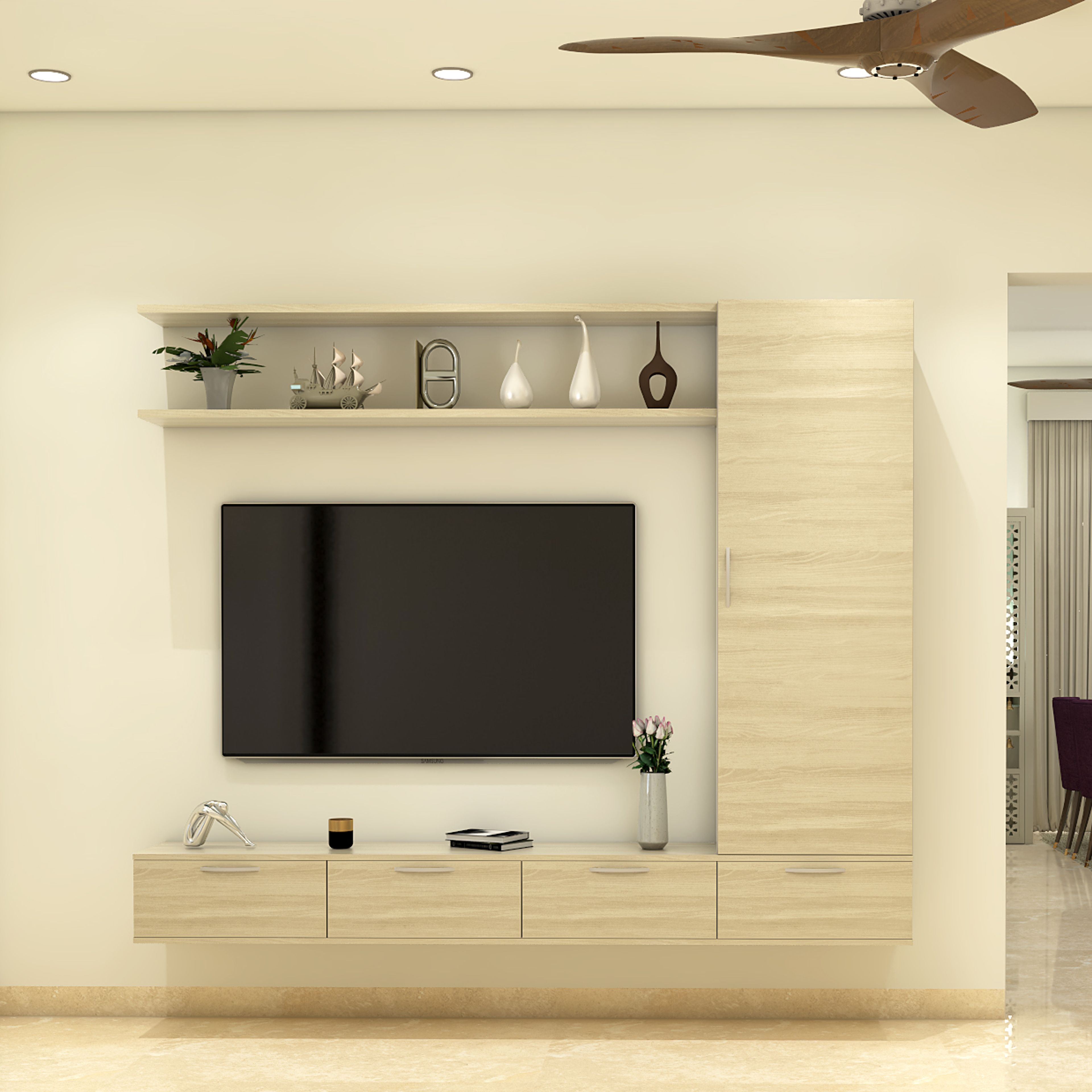 Low-Maintenance TV Unit Design - Livspace