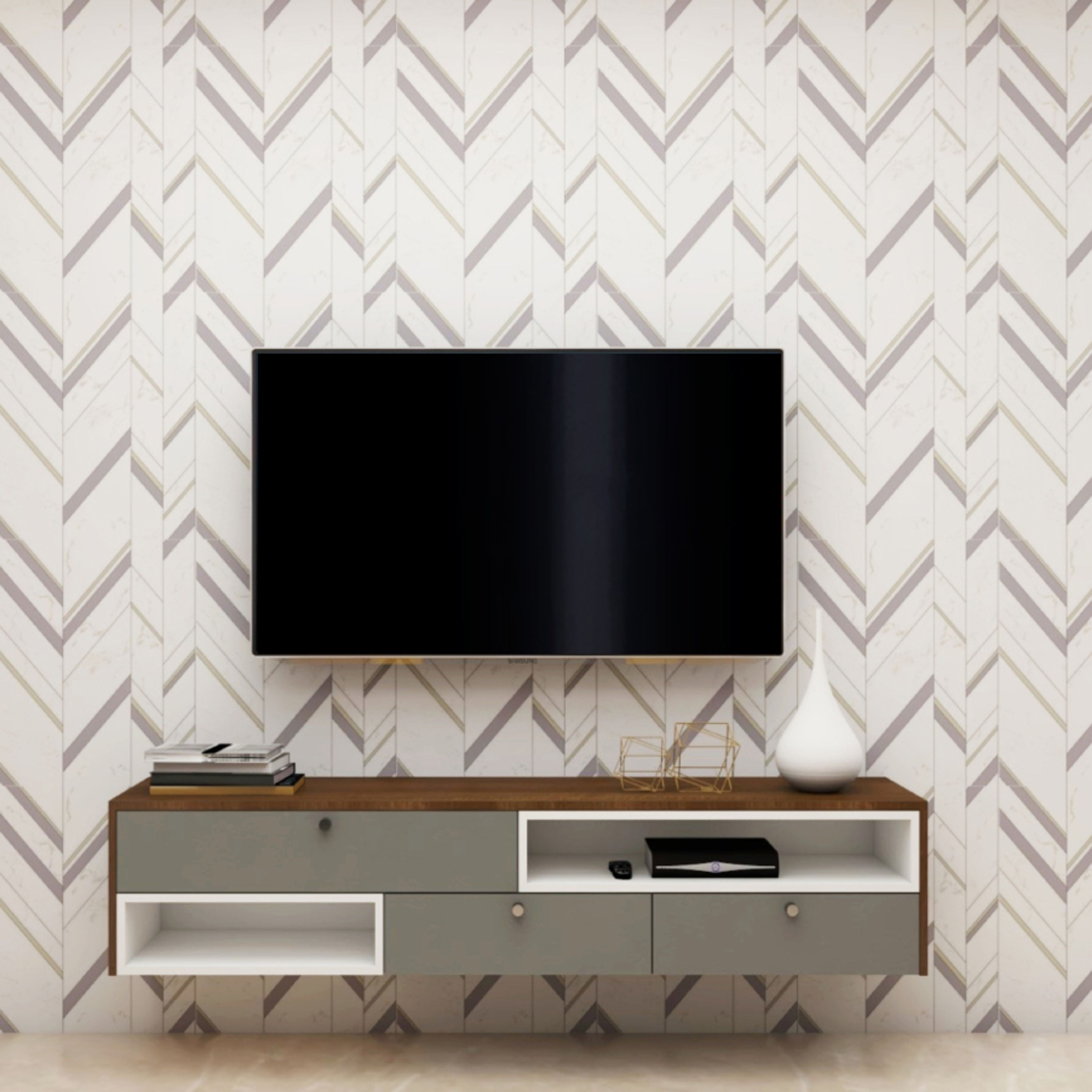 Compact TV Cabinet Design - Livspace