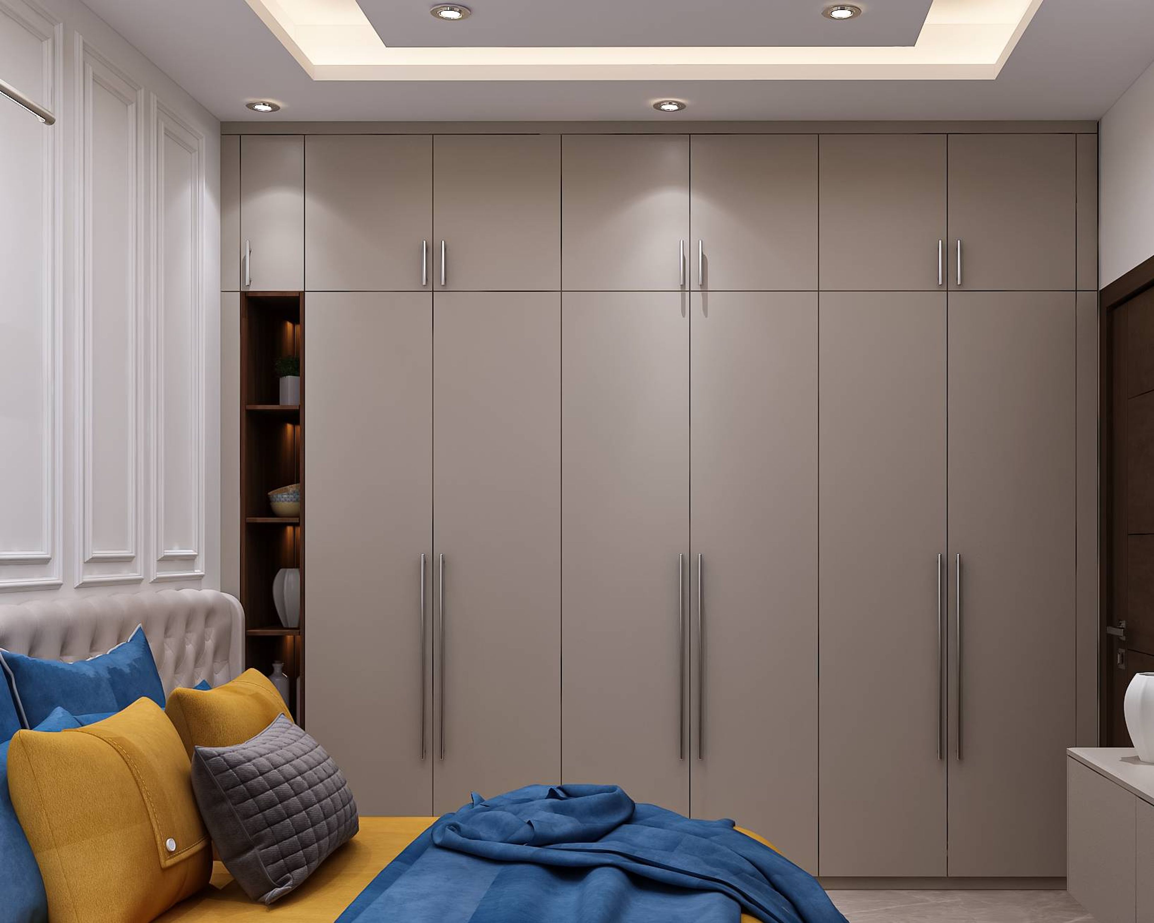 Modern 6-Door Wardrobe Design For Bedrooms