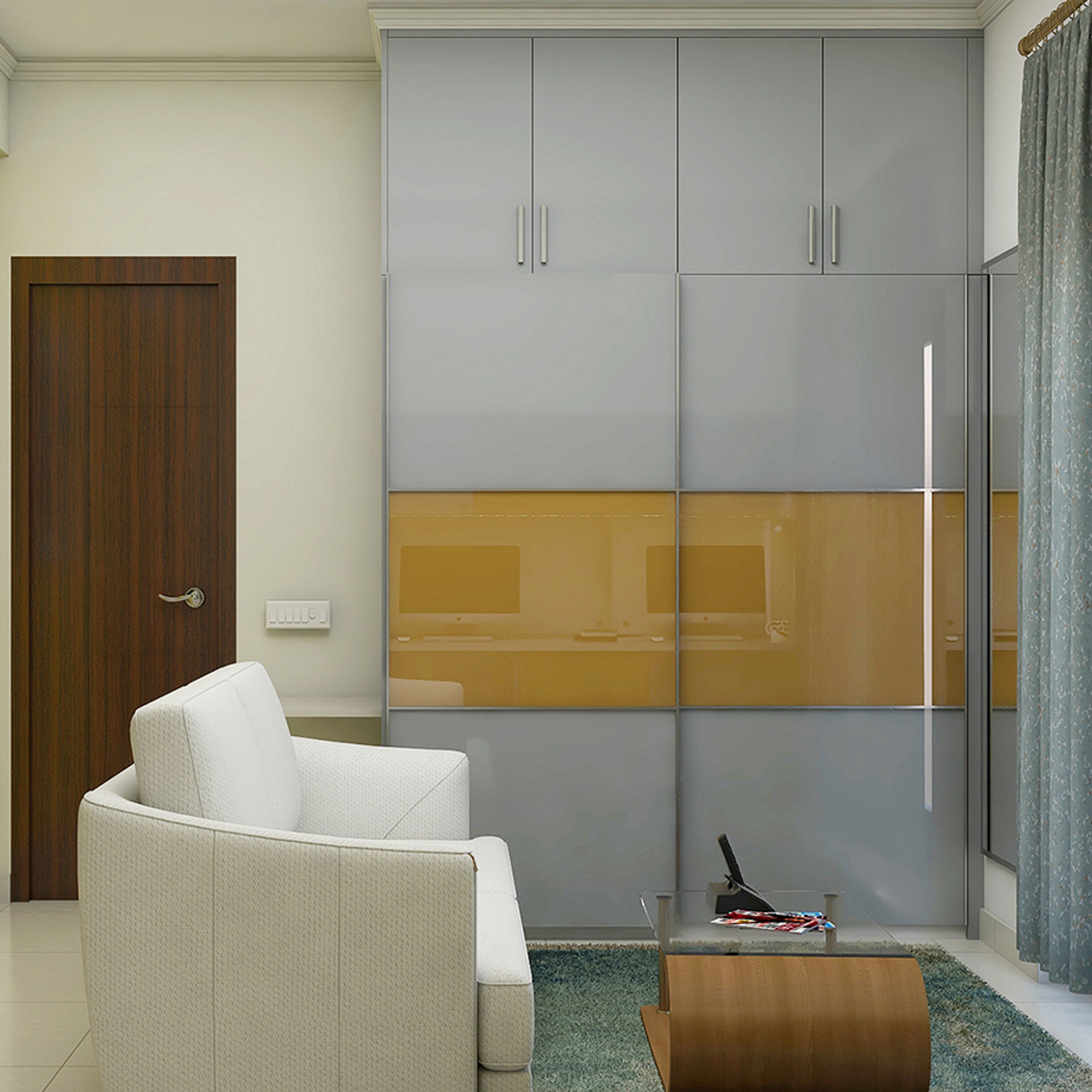 Contemporary Sliding Wardrobe Design With A Glossy Finish