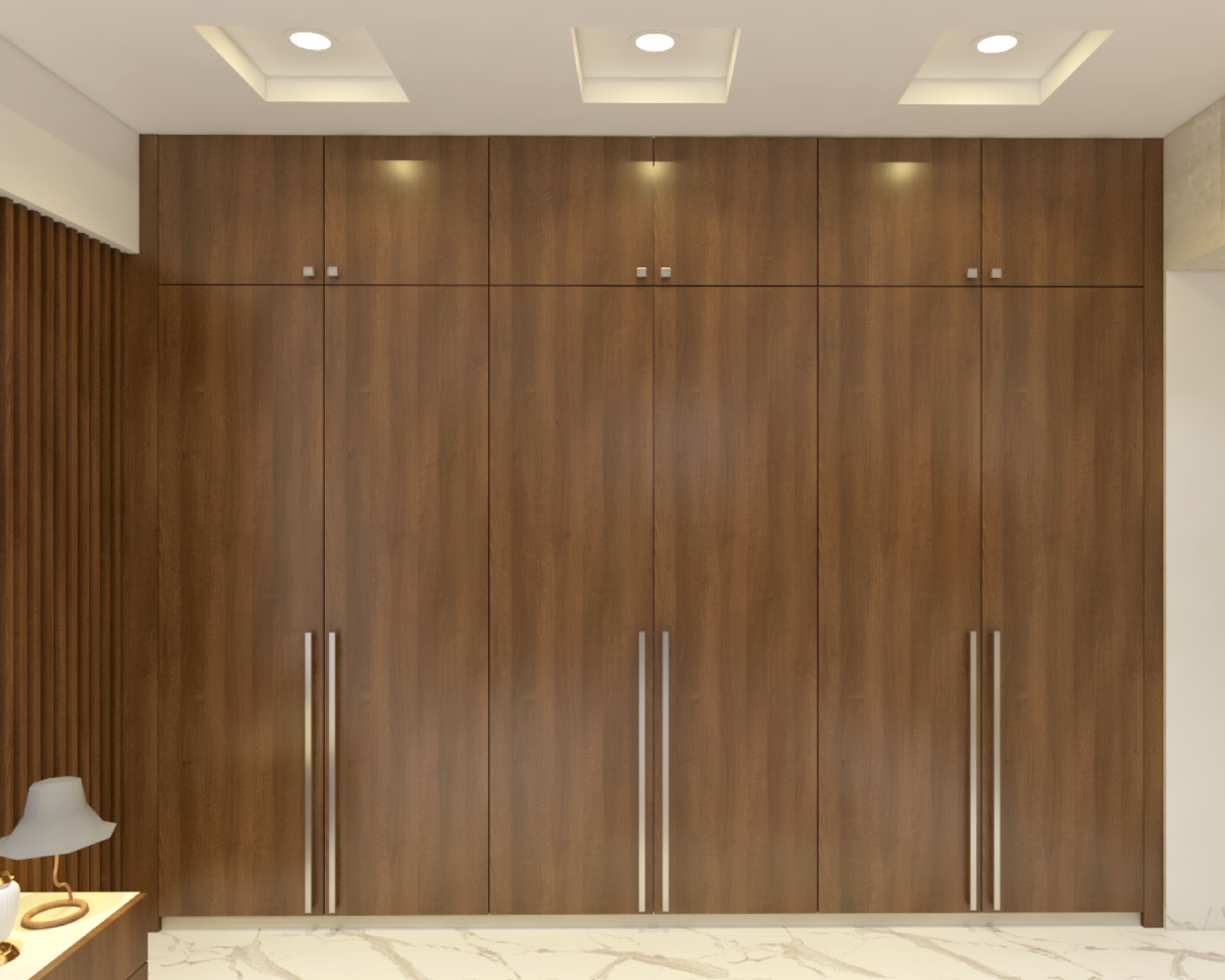 Modern Wooden Swing Shutter Wardrobe Design