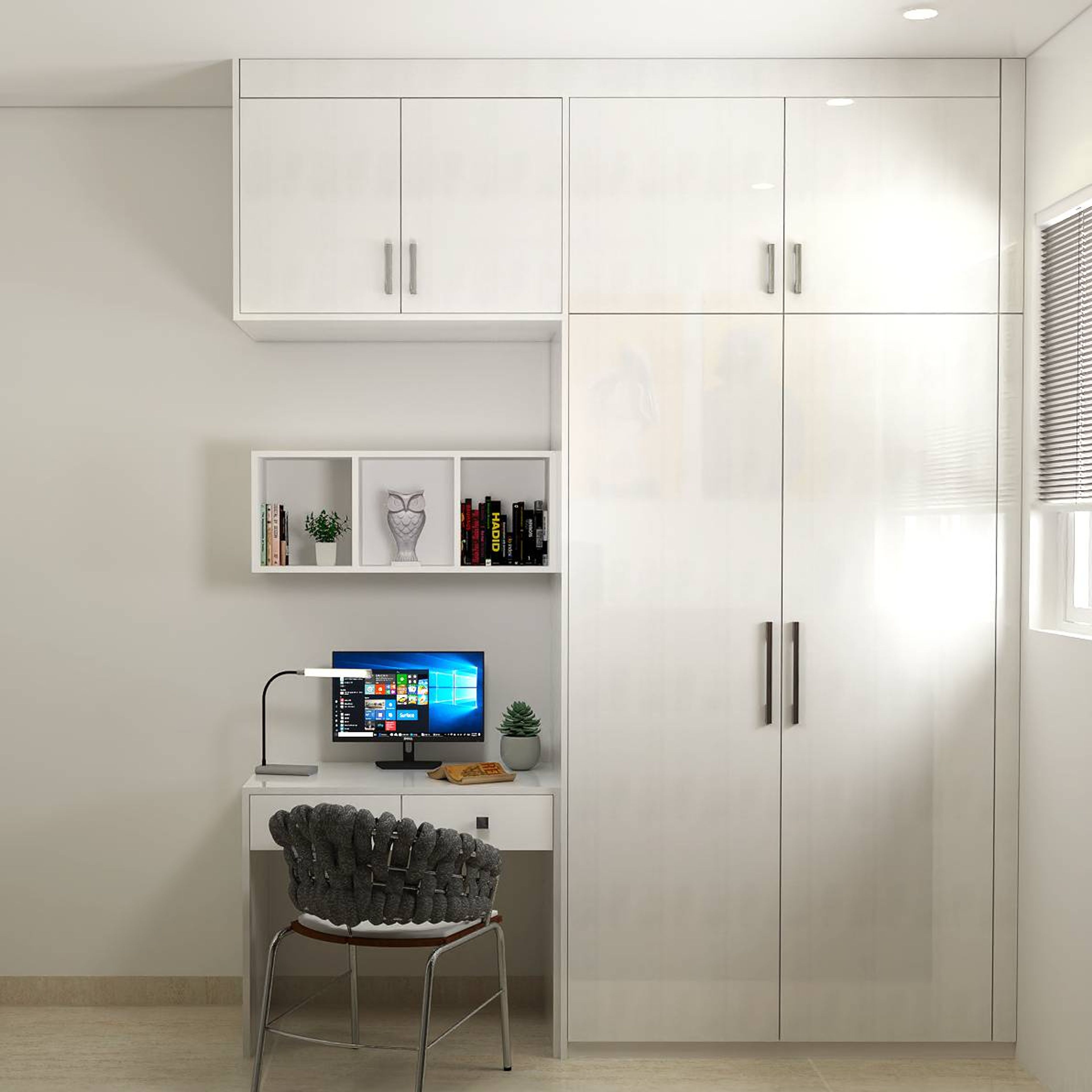 Glossy White Modern Wardrobe Design