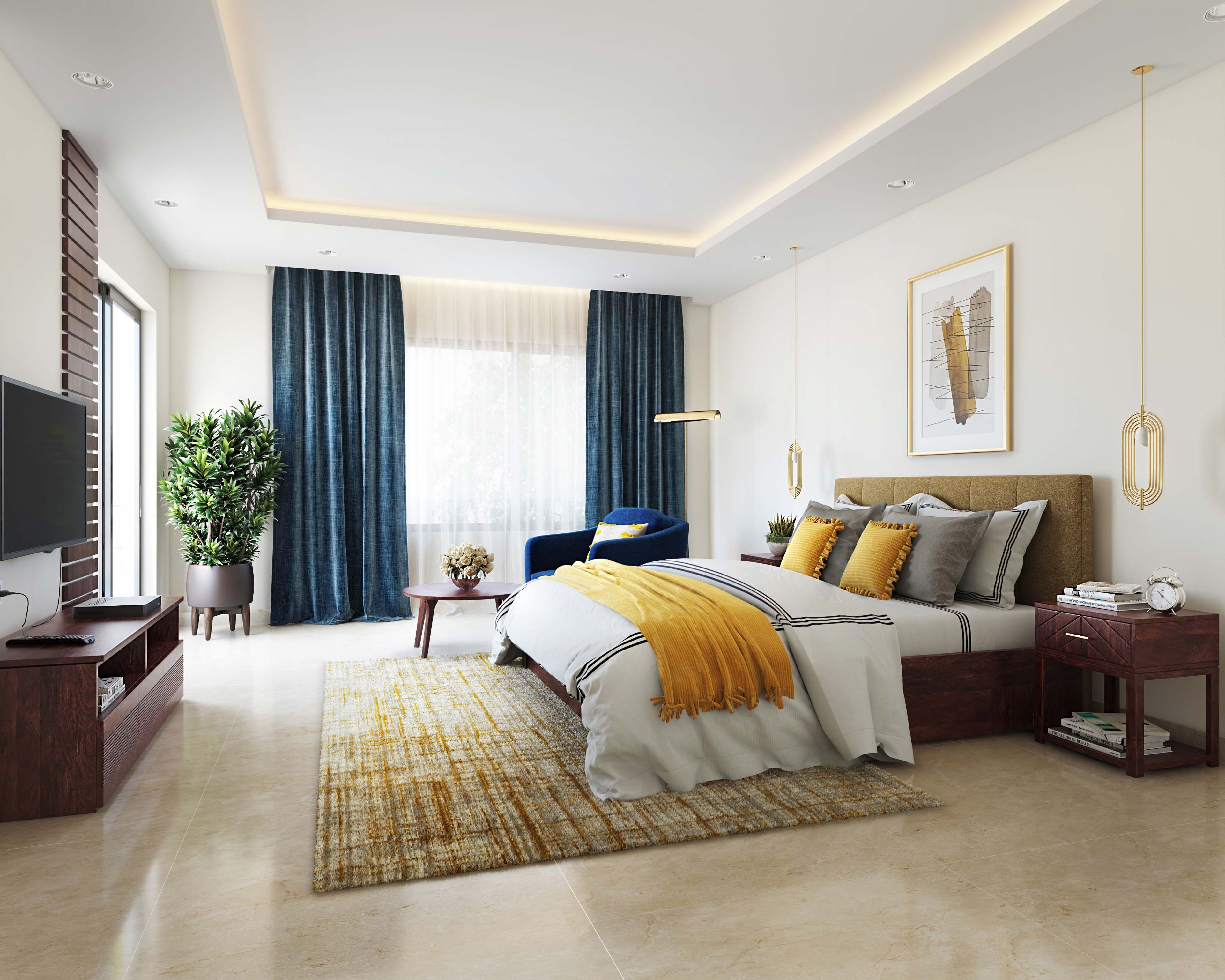 Contemporary Cream Square Flooring Design