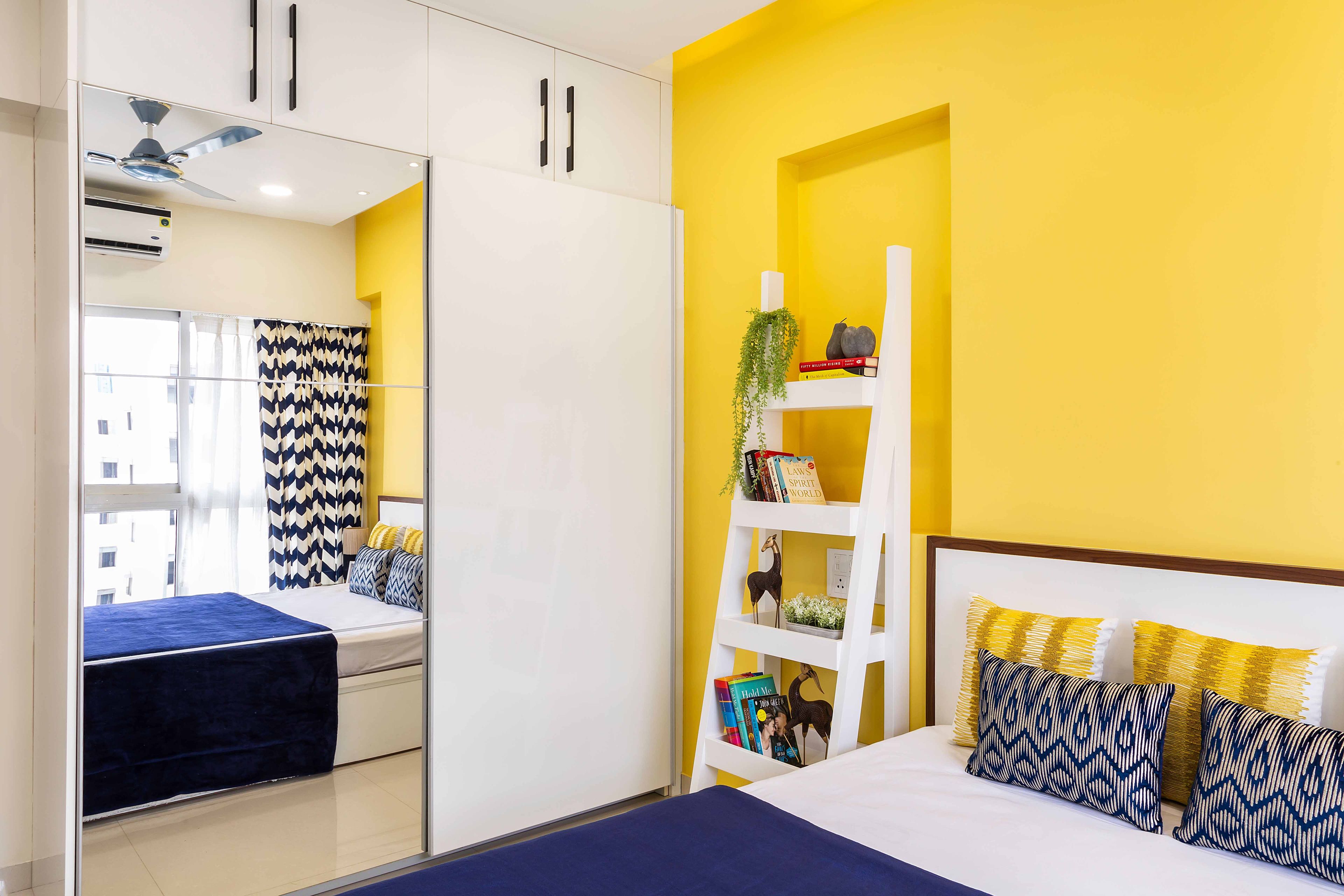 White And Yellow Kids Room Design - Livspace