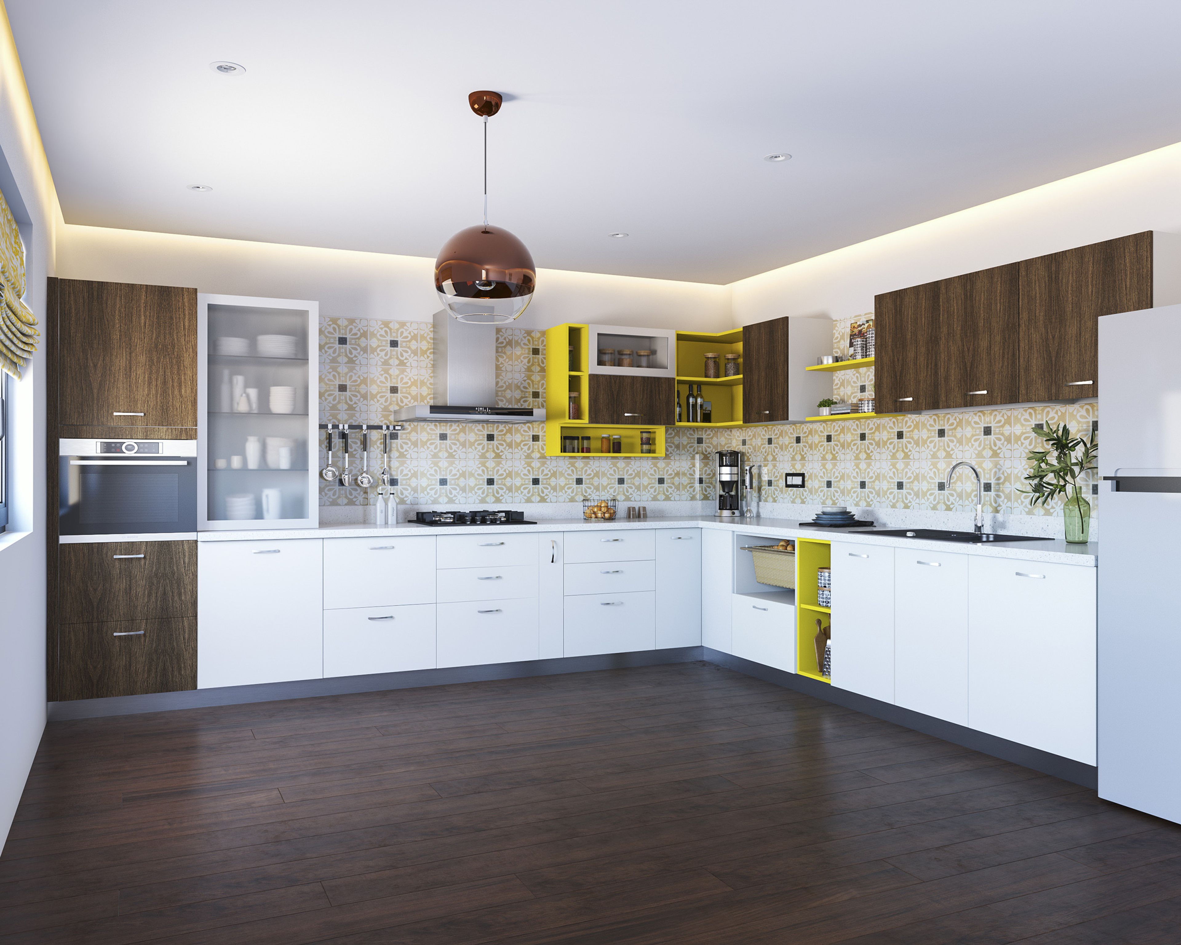 Modern POP Rectangle Single-Layered Ceiling Design