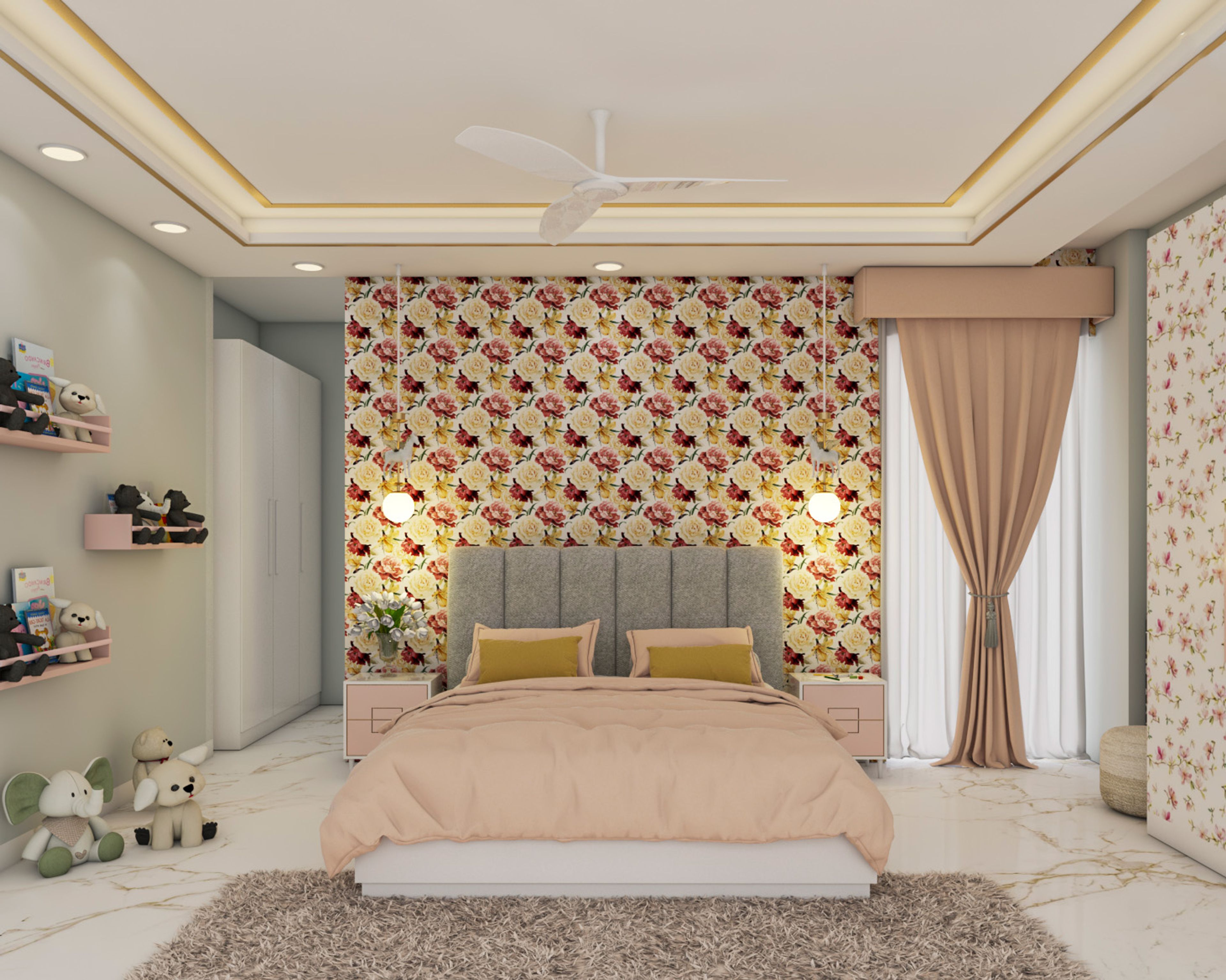 Contemporary Square Multilayered POP Ceiling Design