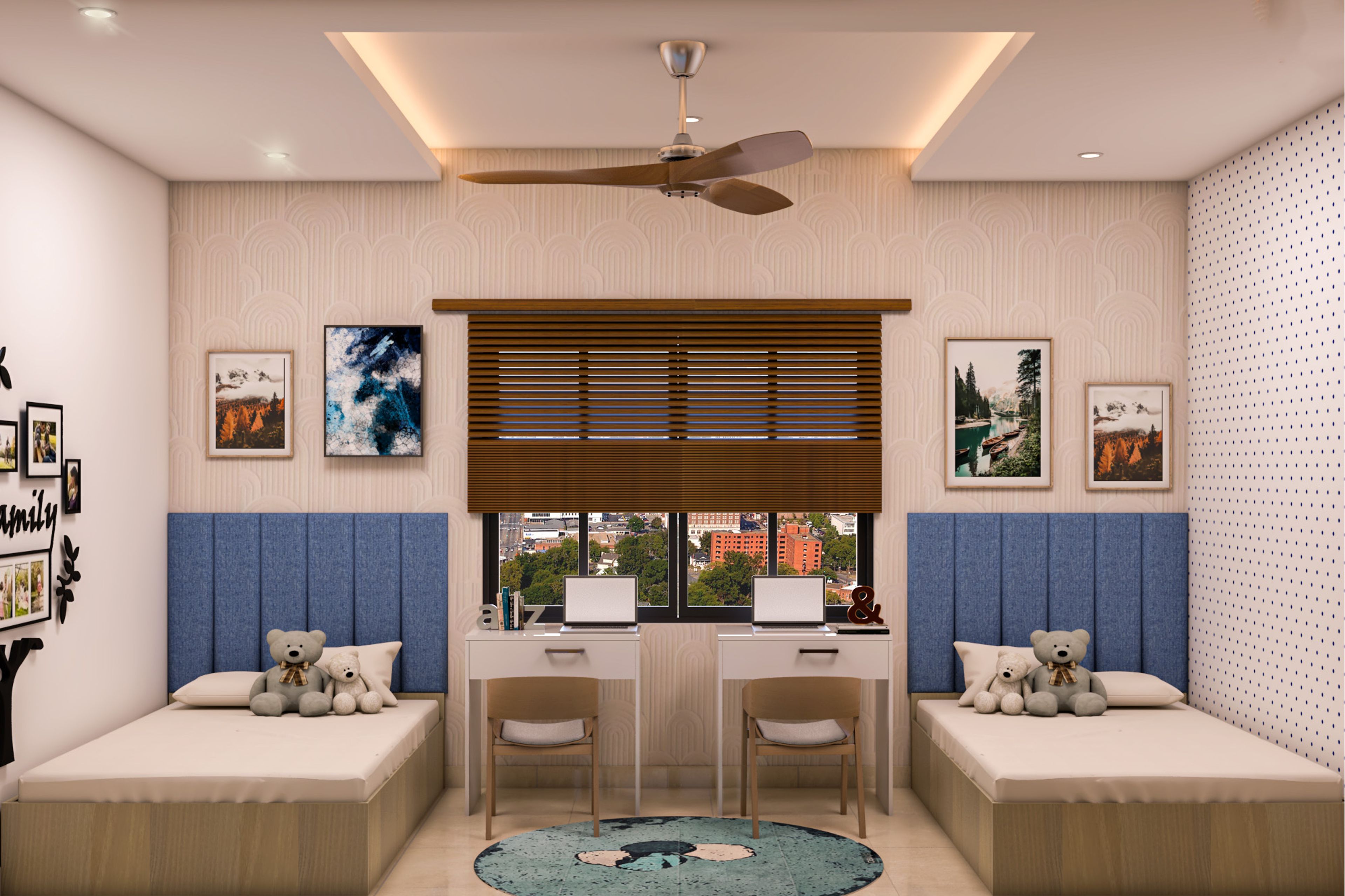 Modern Rectangular POP Single-Layered Ceiling Design With Paint Finish