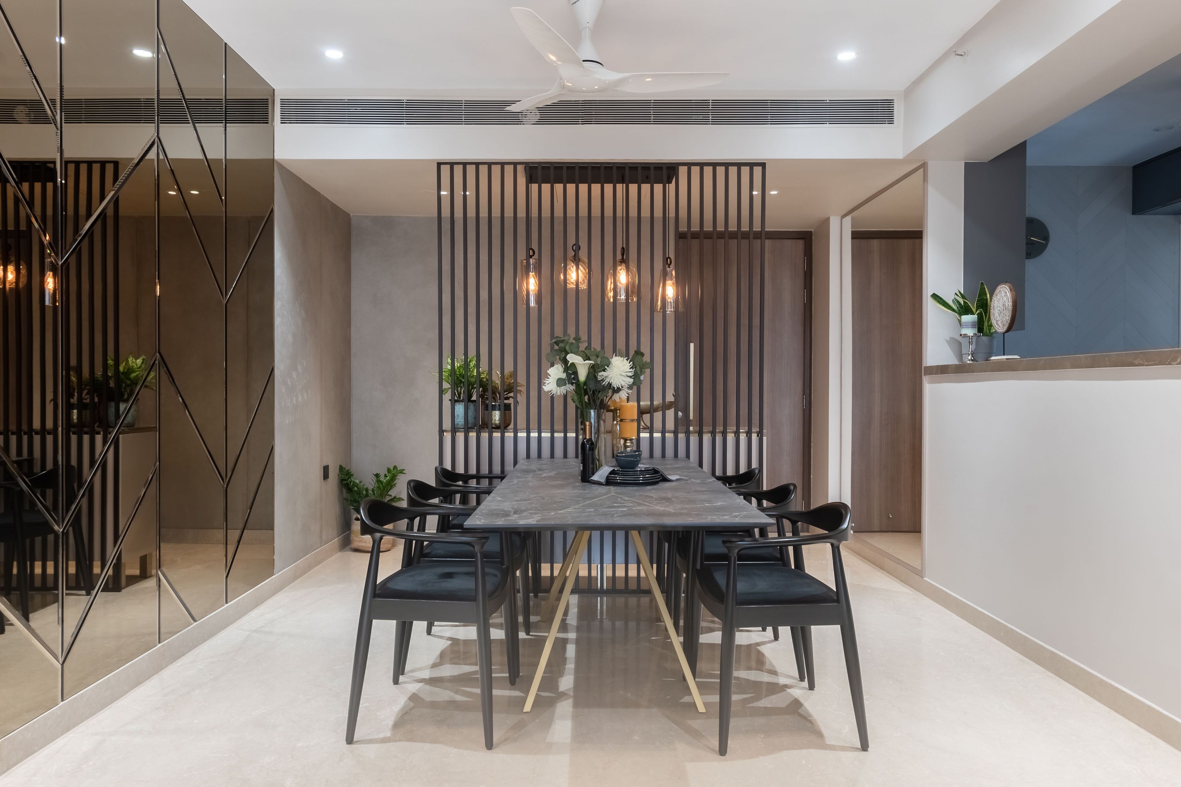 Modern 3-BHK Flat In Mumbai With Wooden Kids Room Design