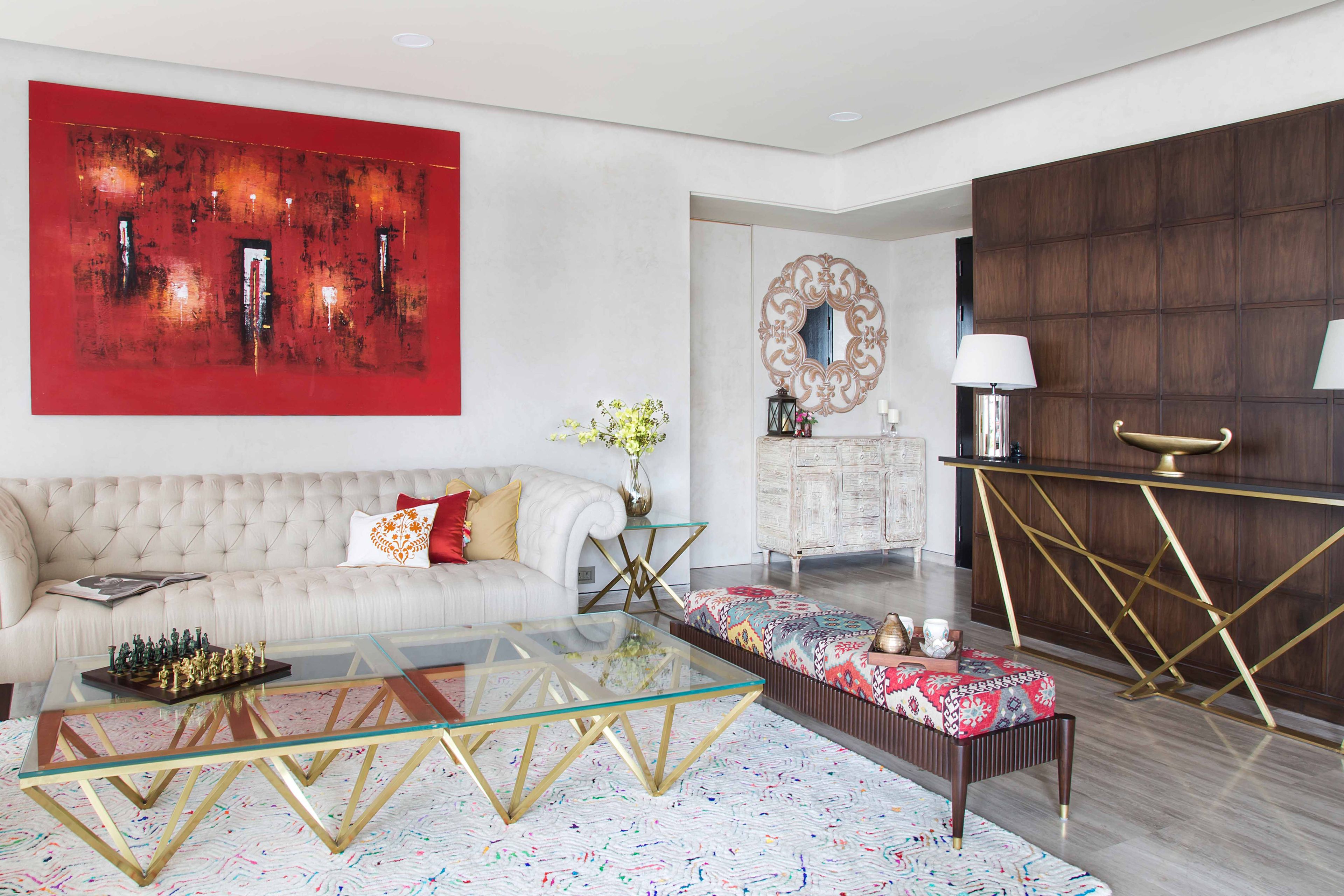 Modern 3-BHK Flat Design In Mumbai With Multicoloured Kids Room