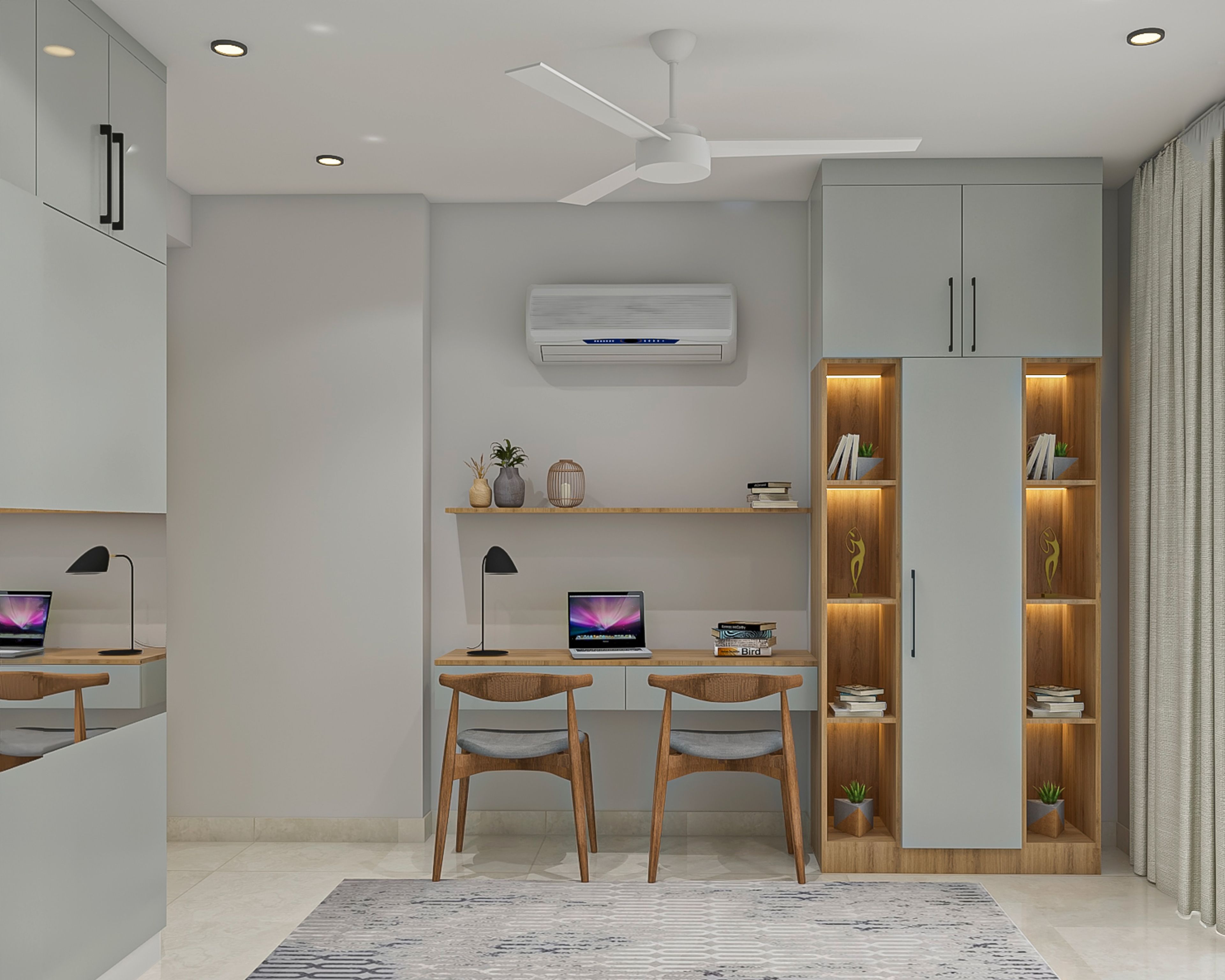 Boys Room Design With Tri-Toned Accent Wall - Livspace