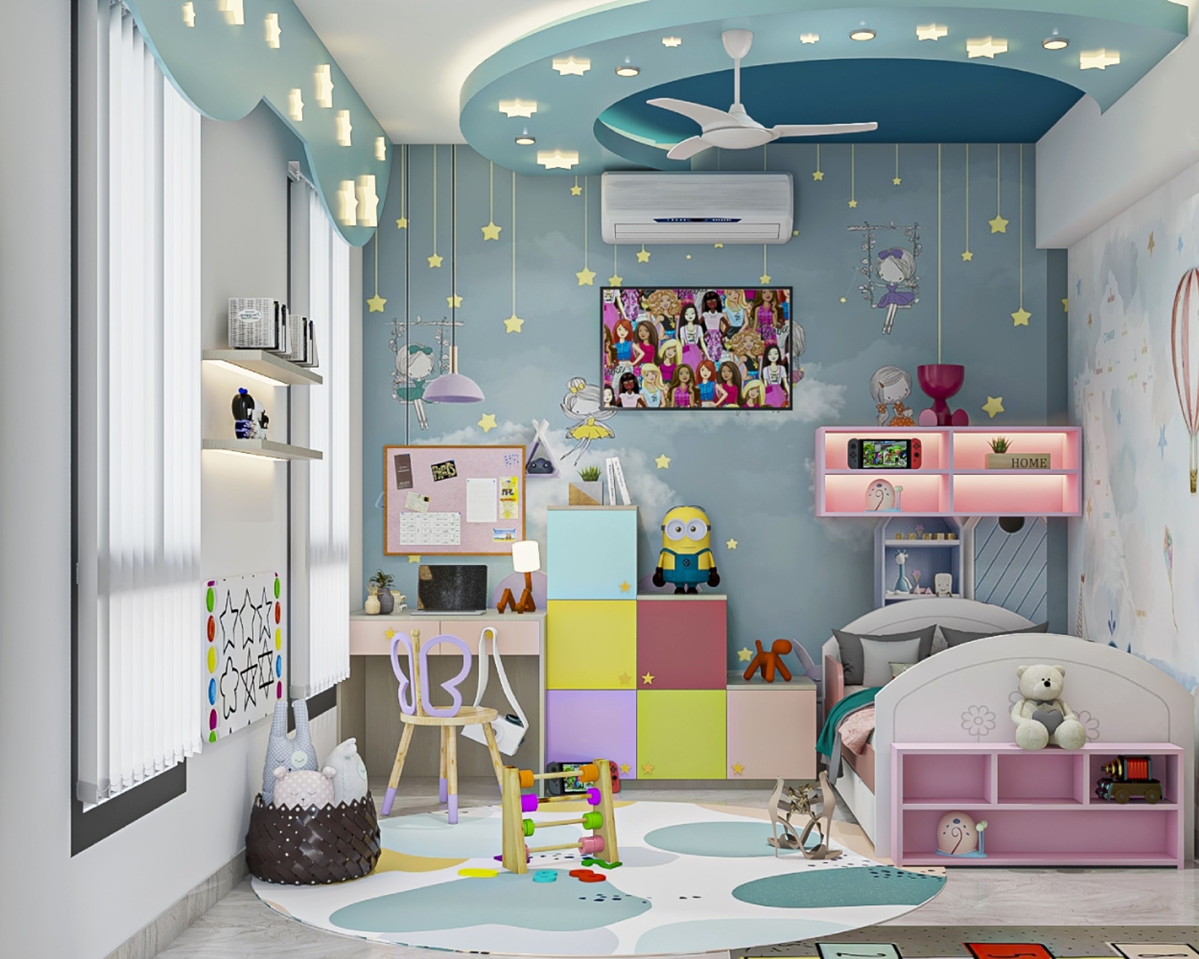 Arched Gypsum Multilayered Ceiling Design - Livspace