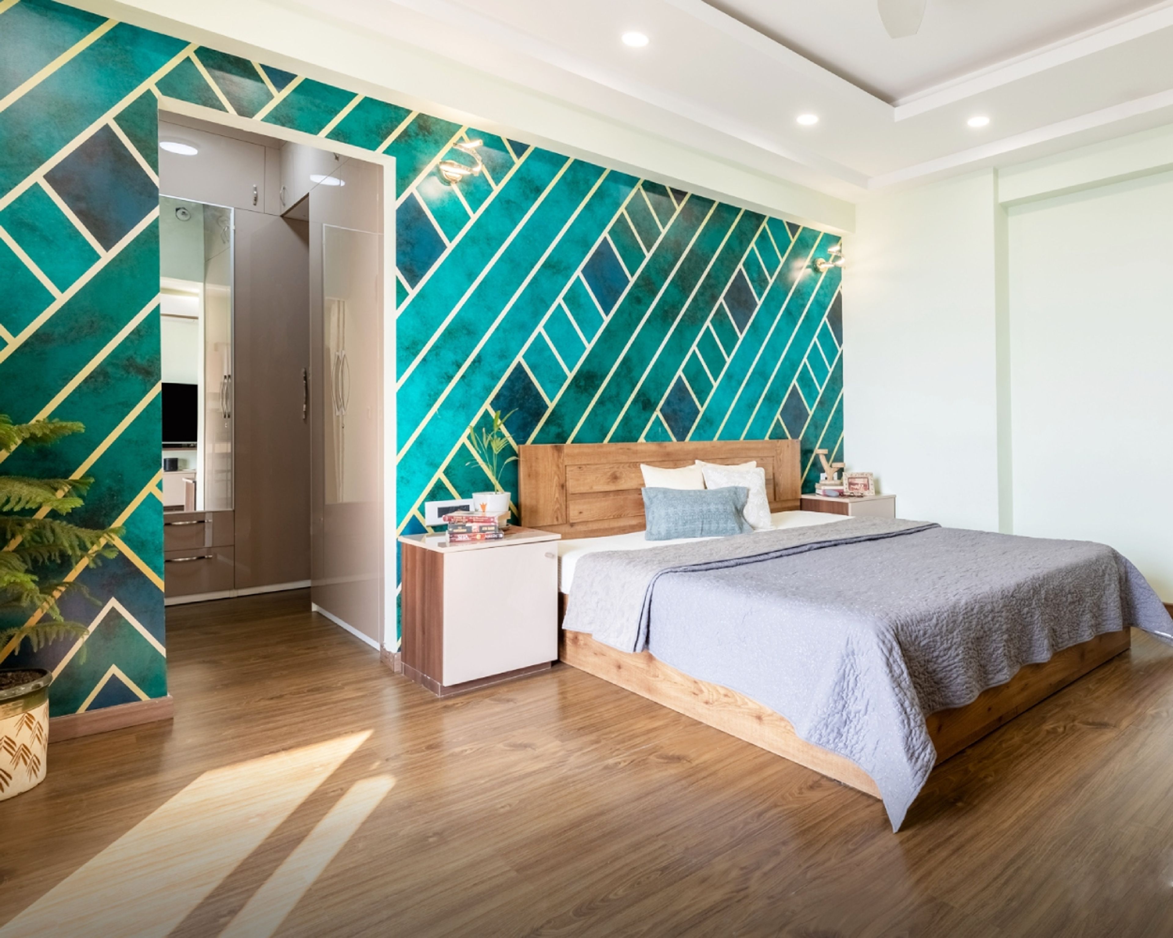 Rectangular Brown Contemporary Flooring Design