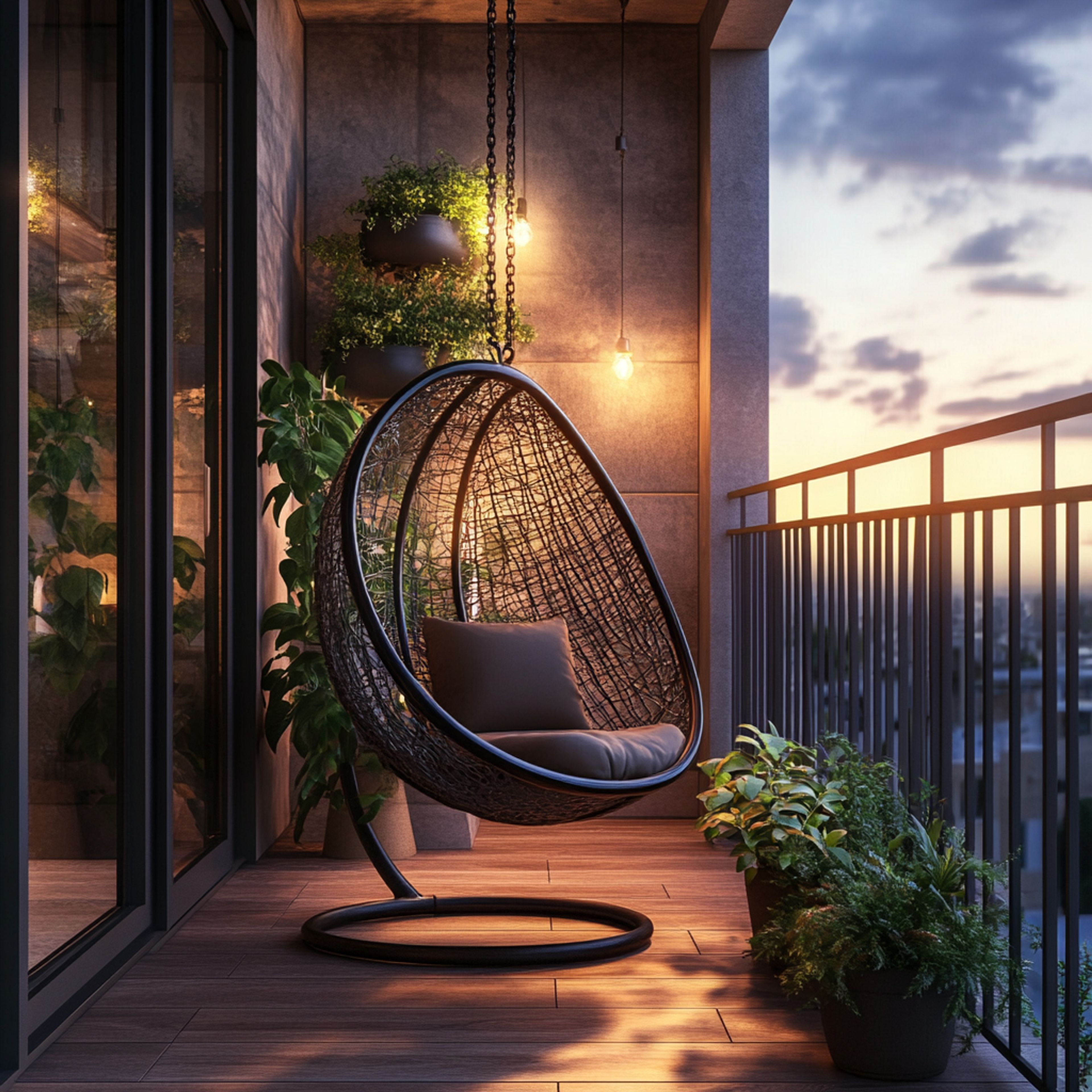 Balcony Design with Concrete Walls