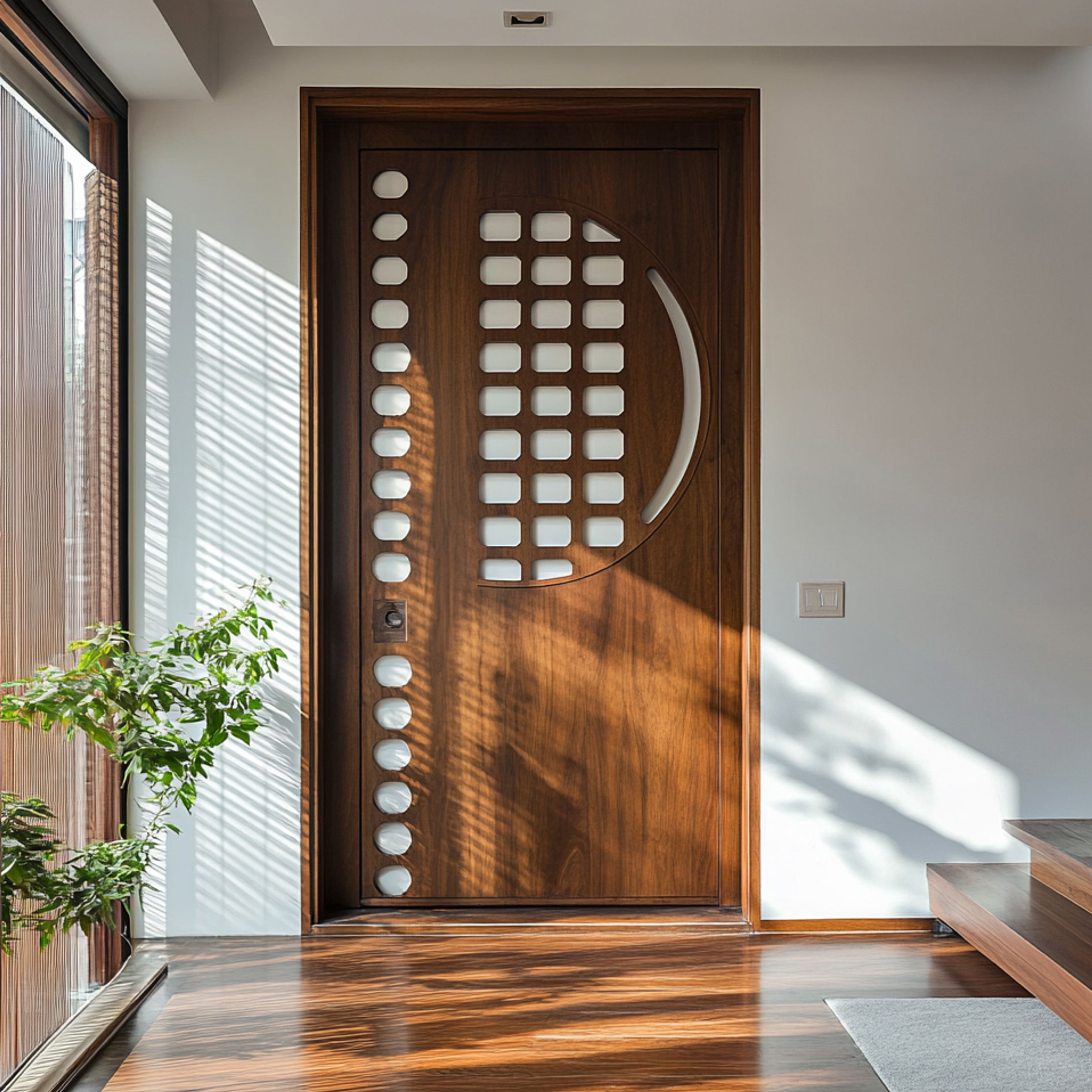 Modern Matte Finish Swing Double Door Design