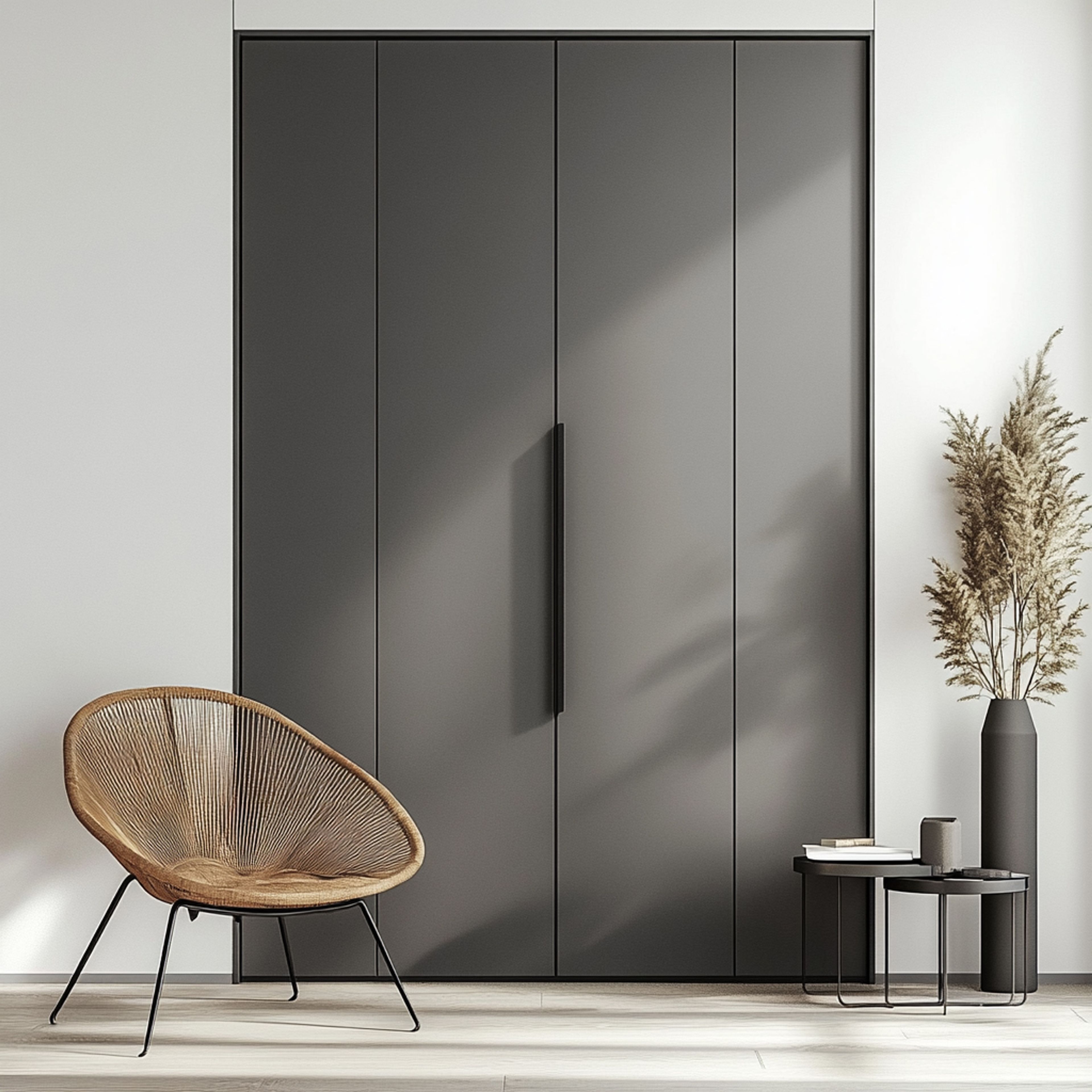 Scandinavian Swing Double Door Design with Matte Finish