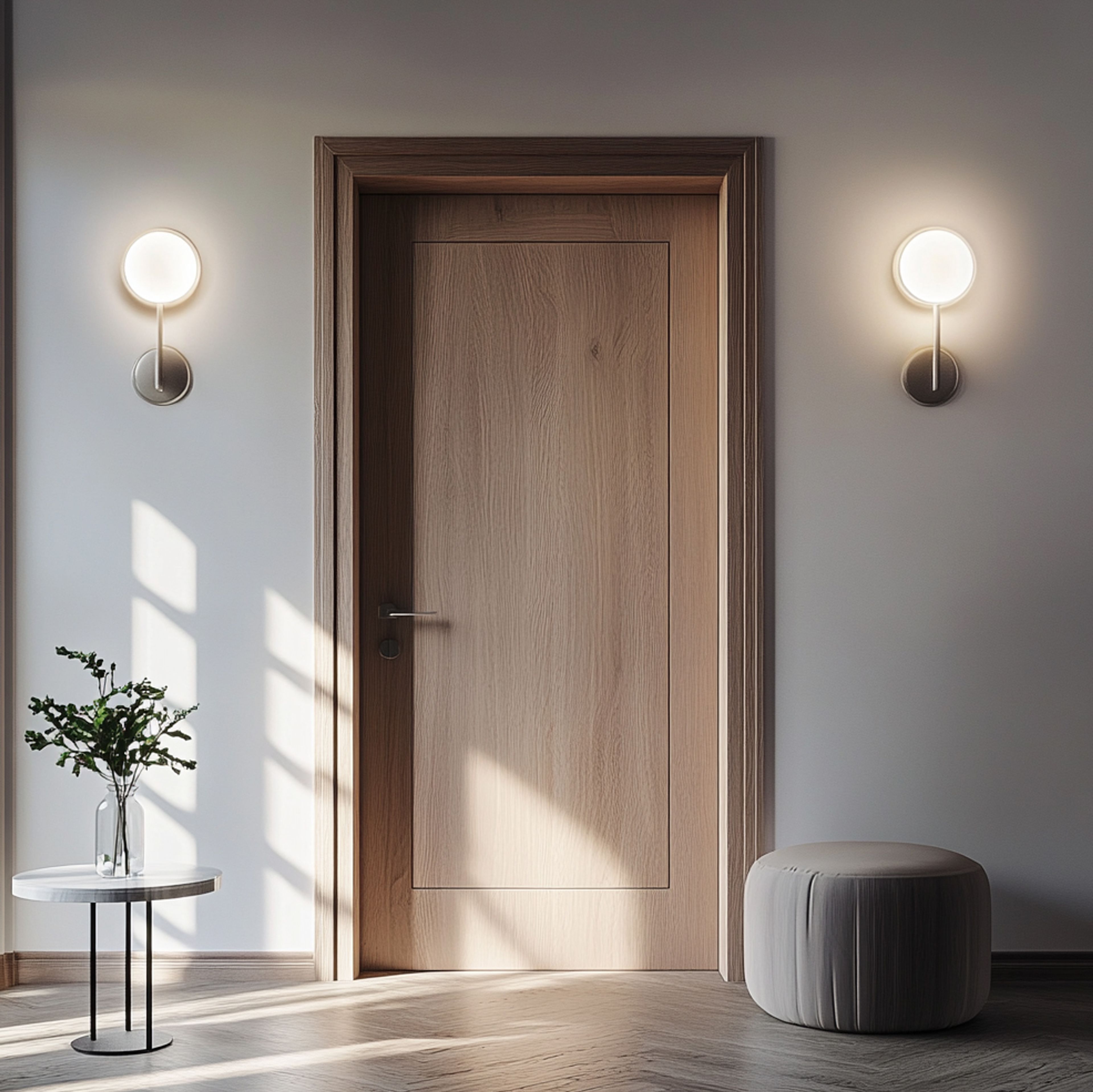 Contemporary Swing Single Door Design with Matte Finish