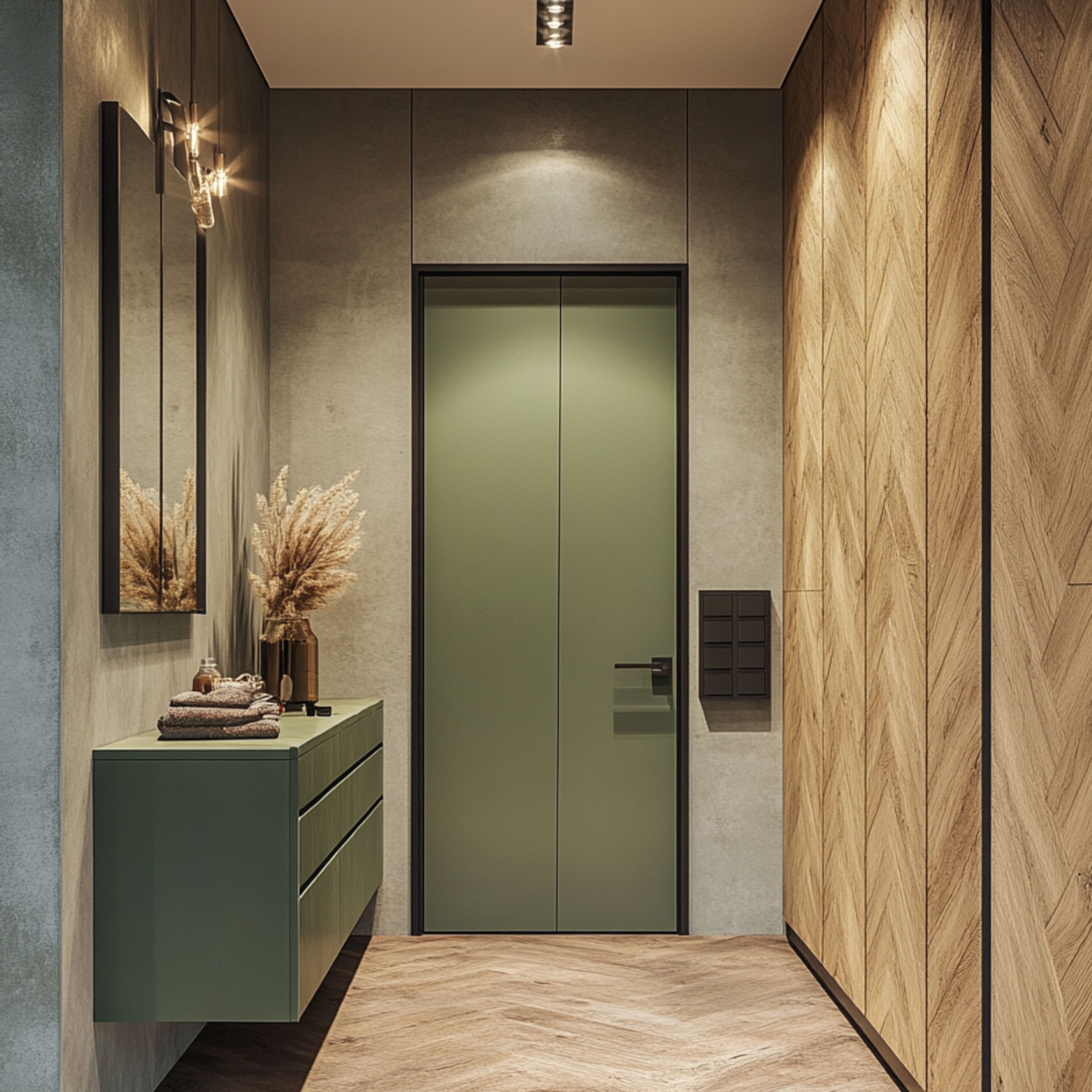 Contemporary Swing Single Door Design for Walk-in Wardrobe