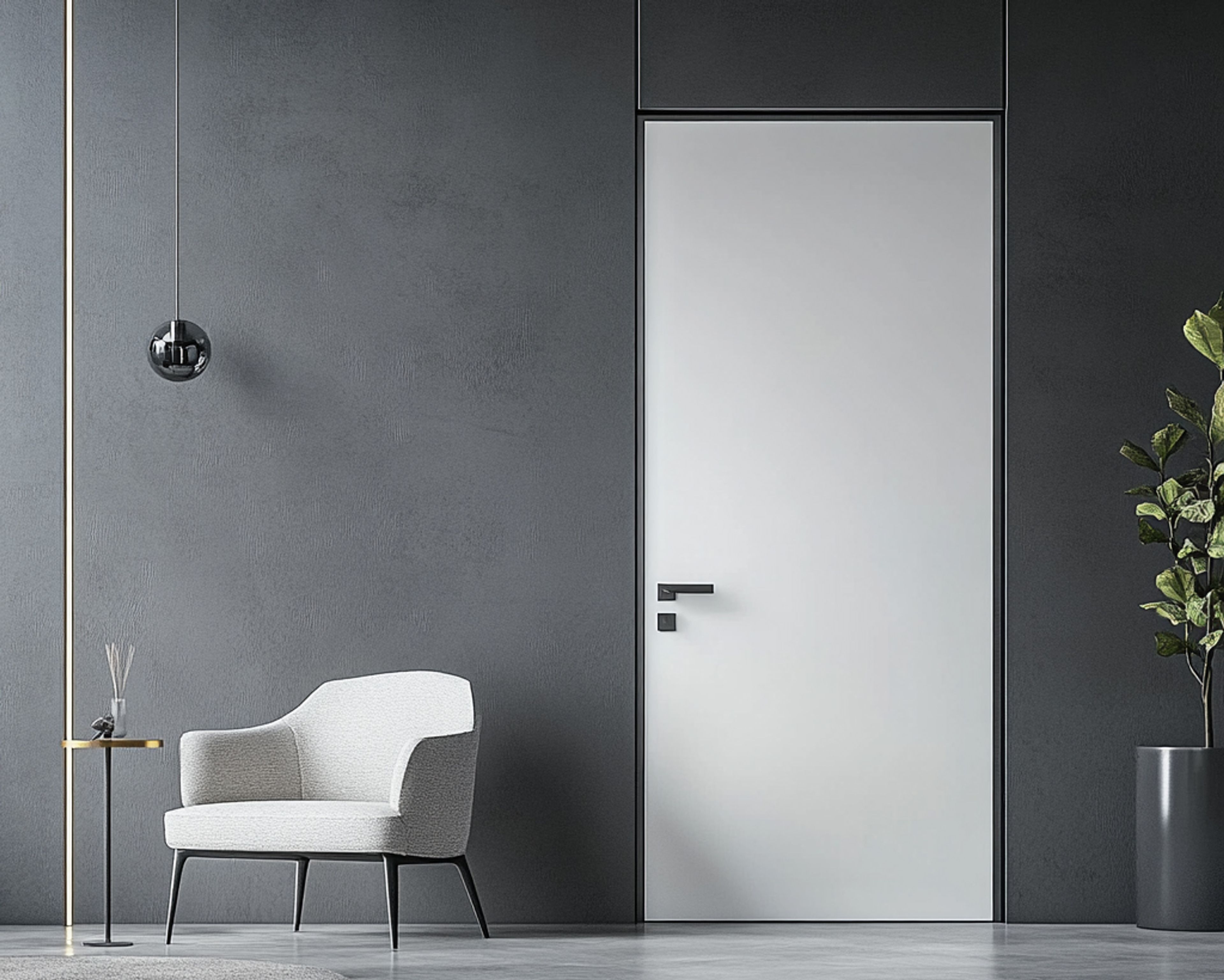 Contemporary Swing Single Door Design with Matte Finish