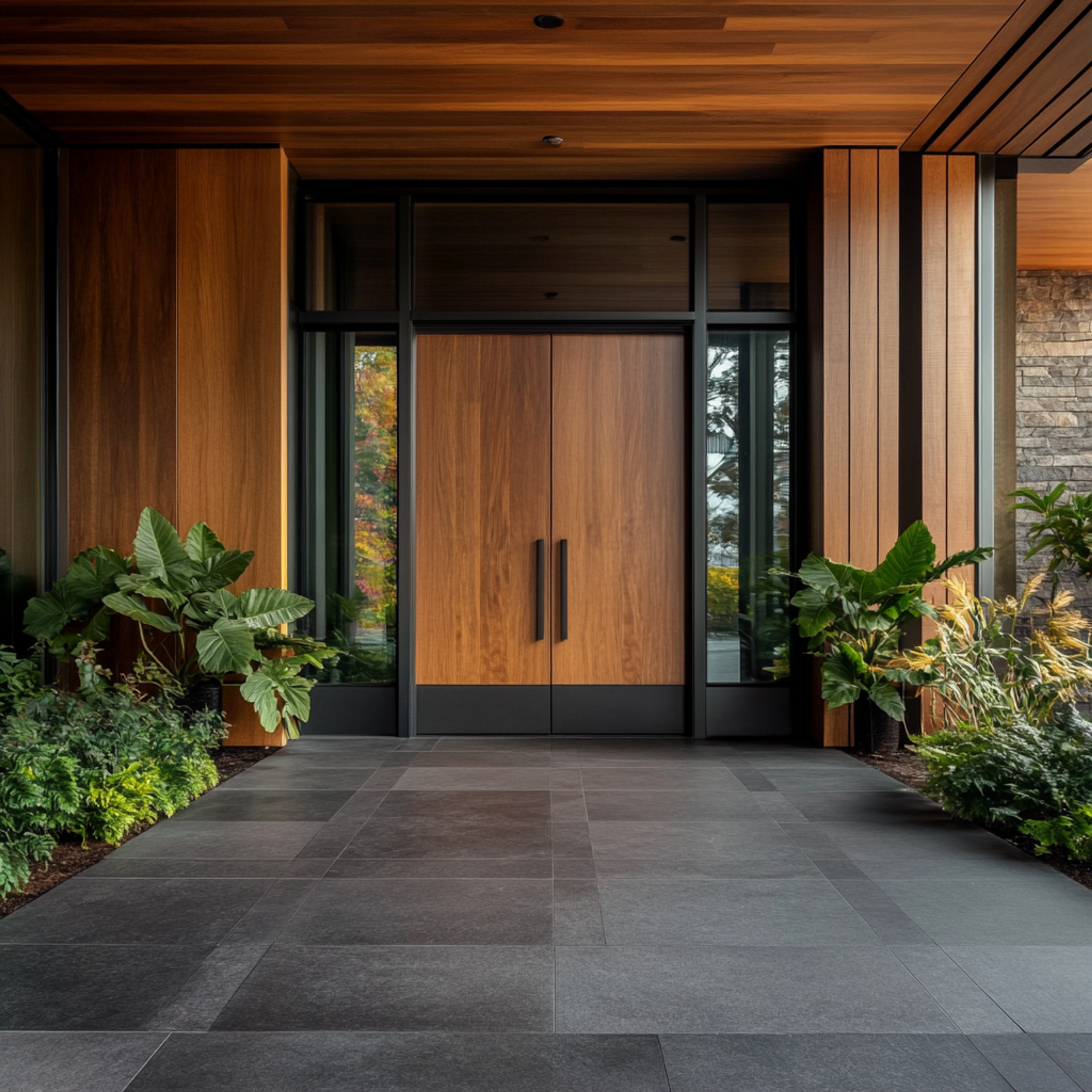 Modern Swing Double Door Design in Matte Finish