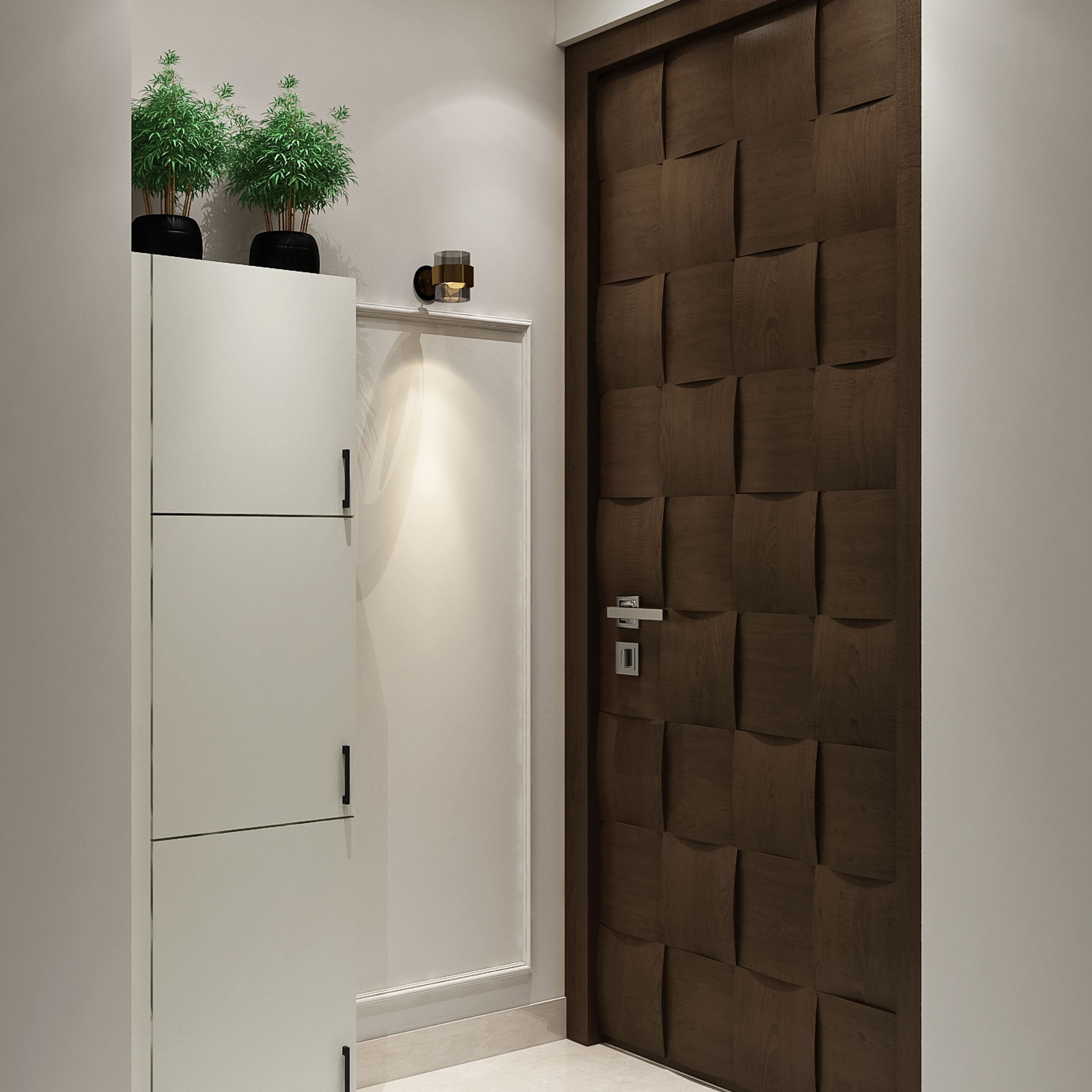 Modern Swing Single Door Design with Matte Finish