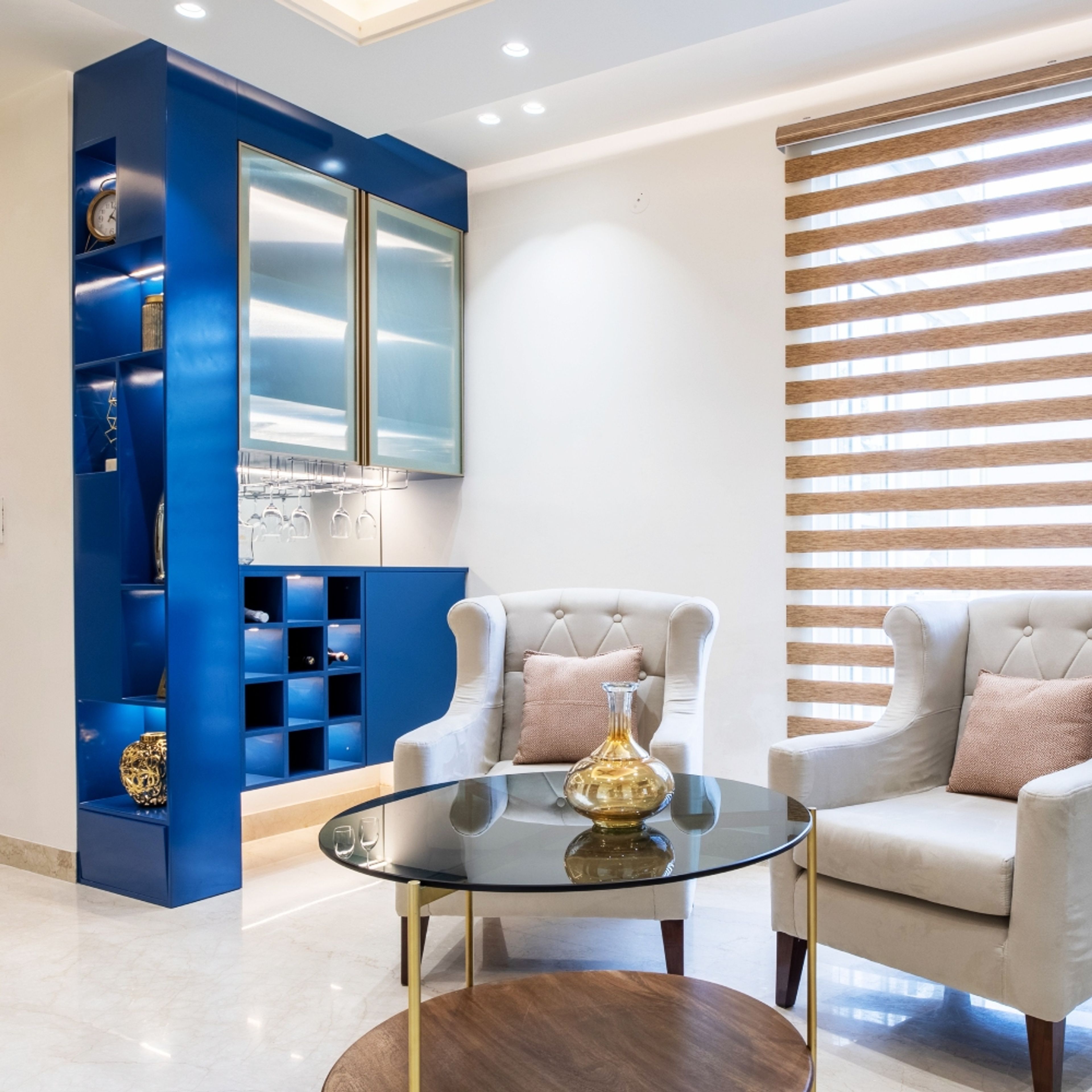 Contemporary Home Bar Design with Wine Storage and Display