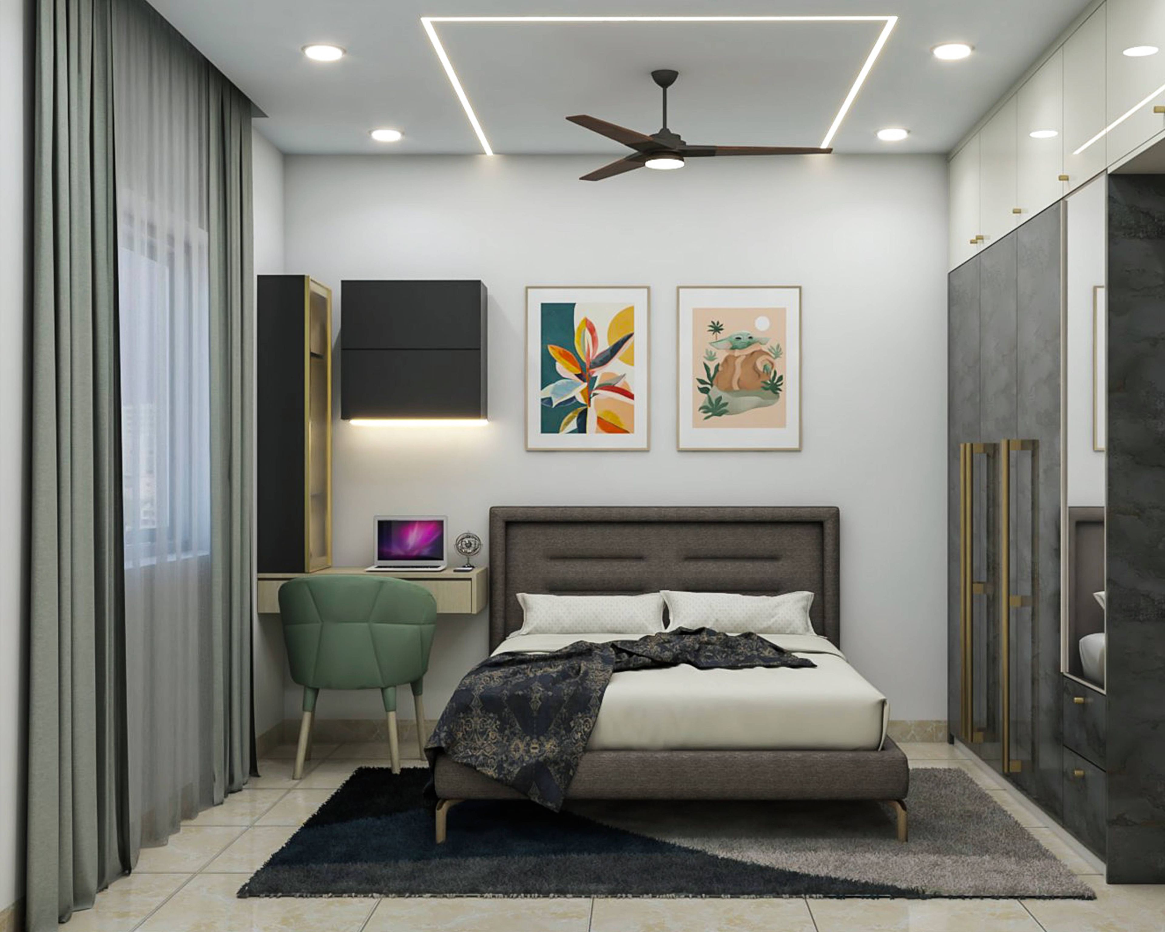 Bedroom Designs with Modern Grey Headboard
