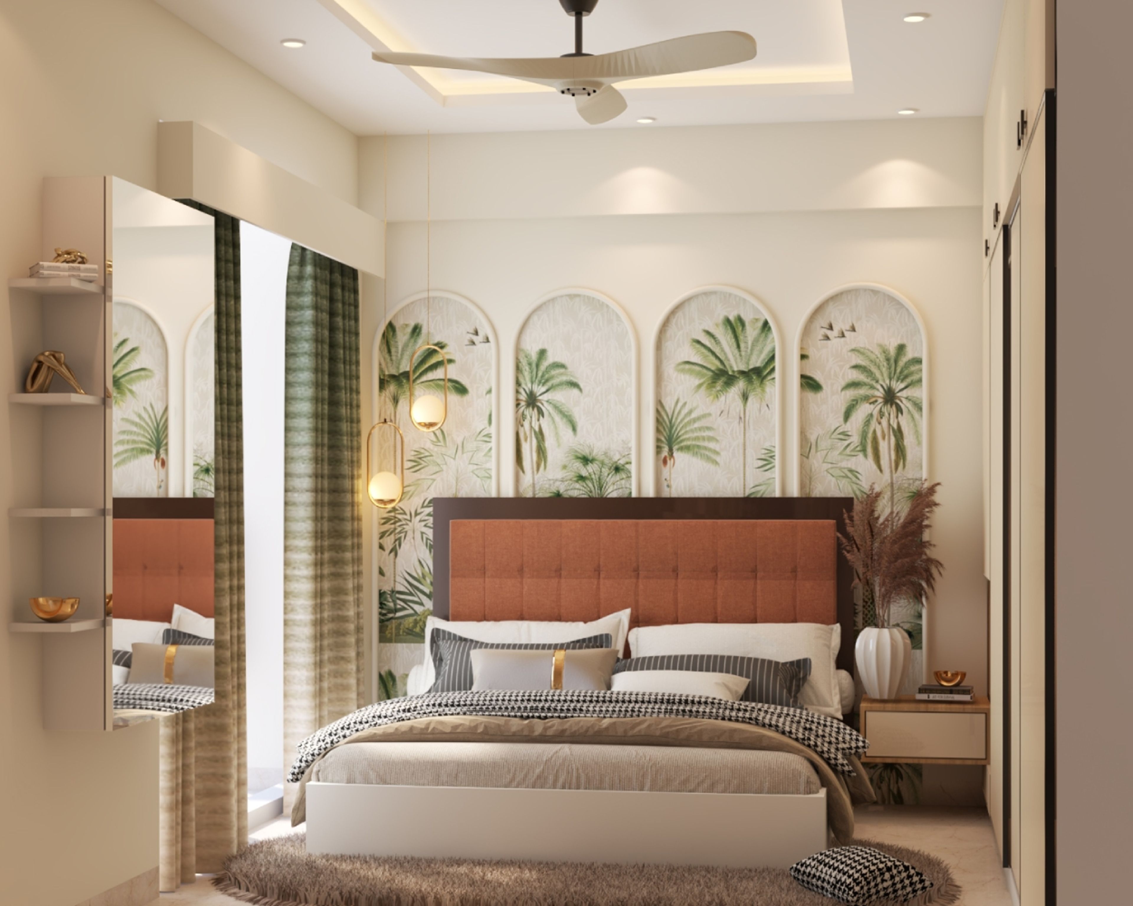 Master Bedroom Design with Queen Bed