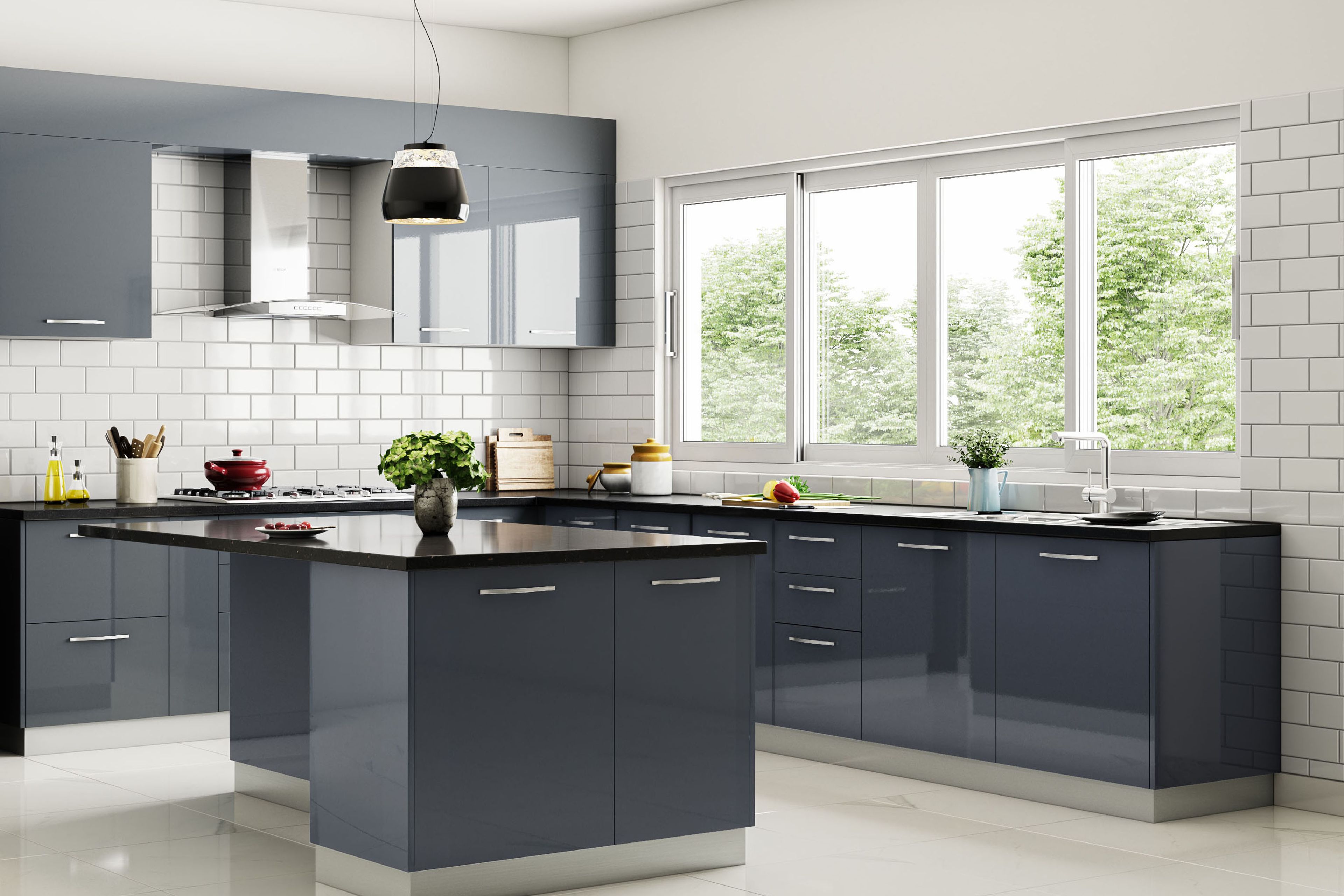 White Subway Ceramic Tiles Design with High Gloss Finish