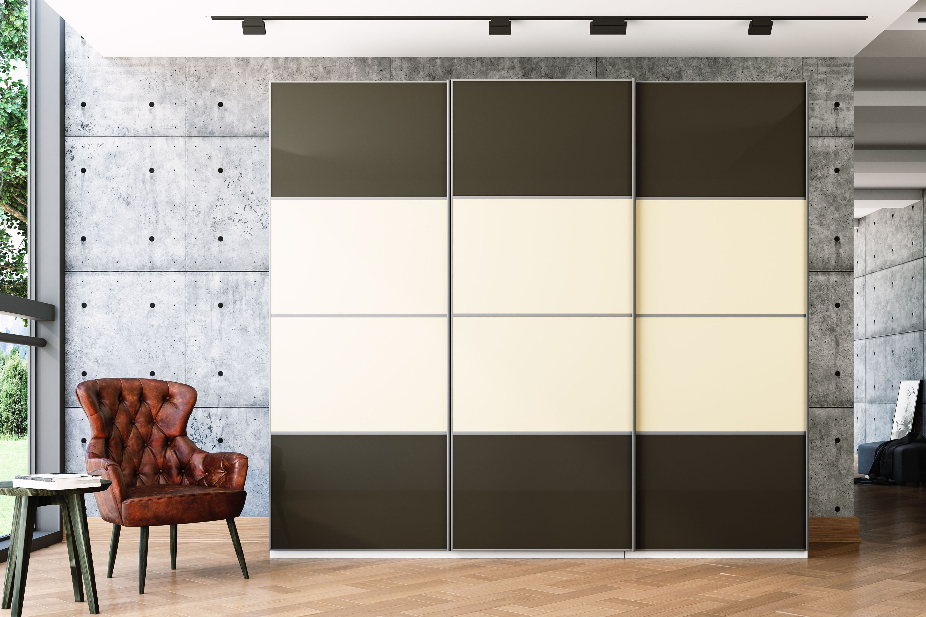 Contemporary Sliding 3-Door Wardrobe Design