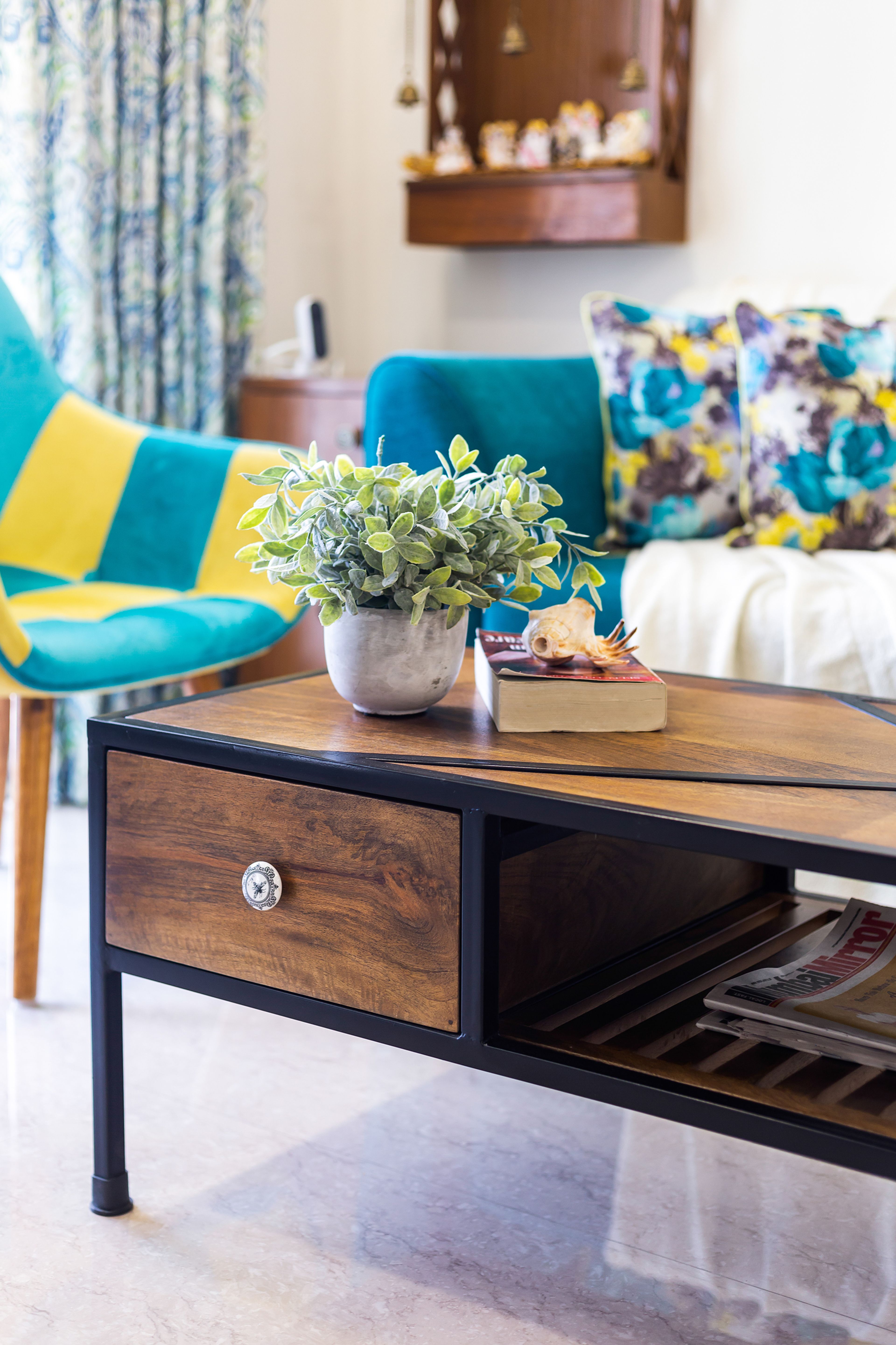 Eclectic Living Room - Livspace