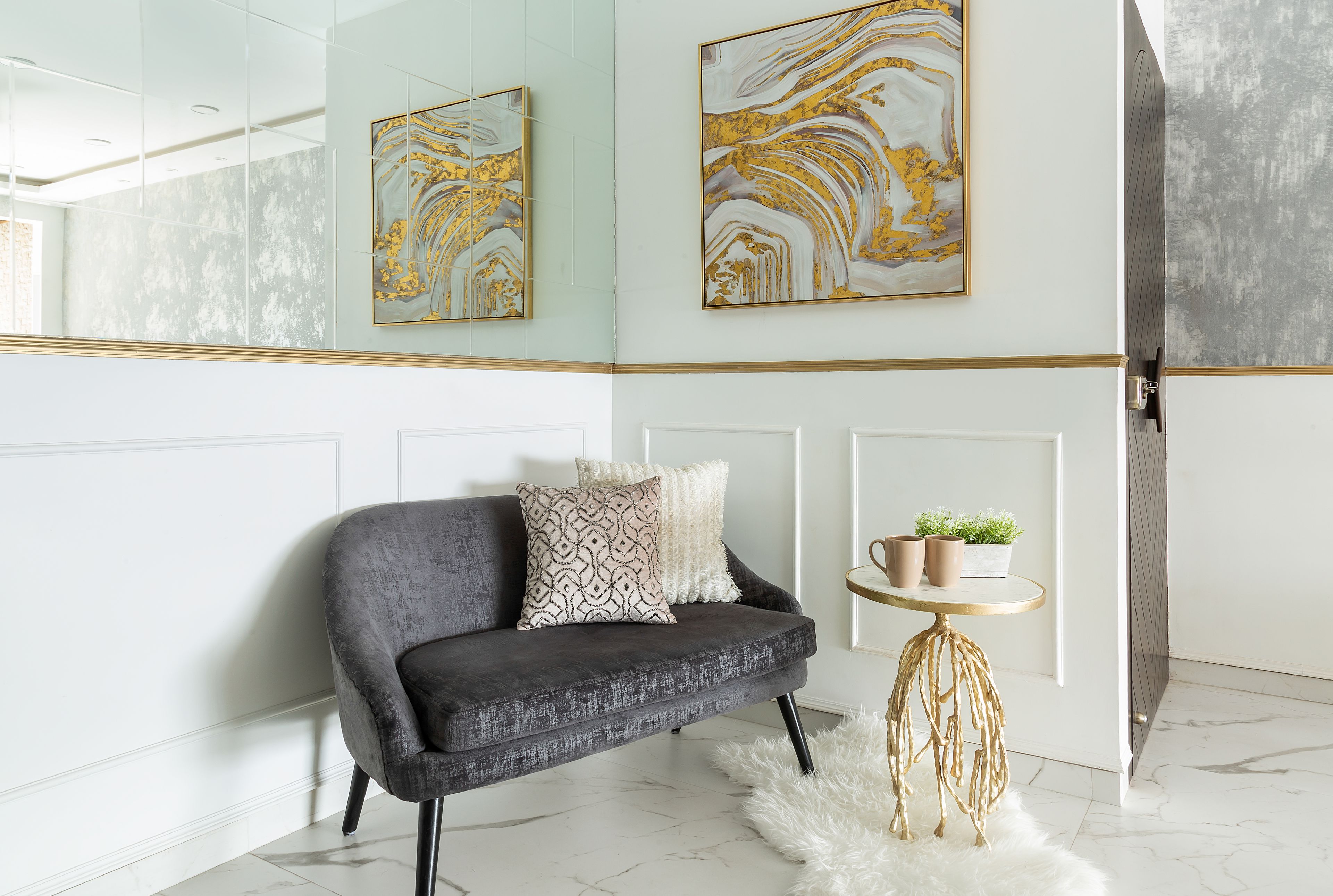 Shabby Chic Living Room - Livspace