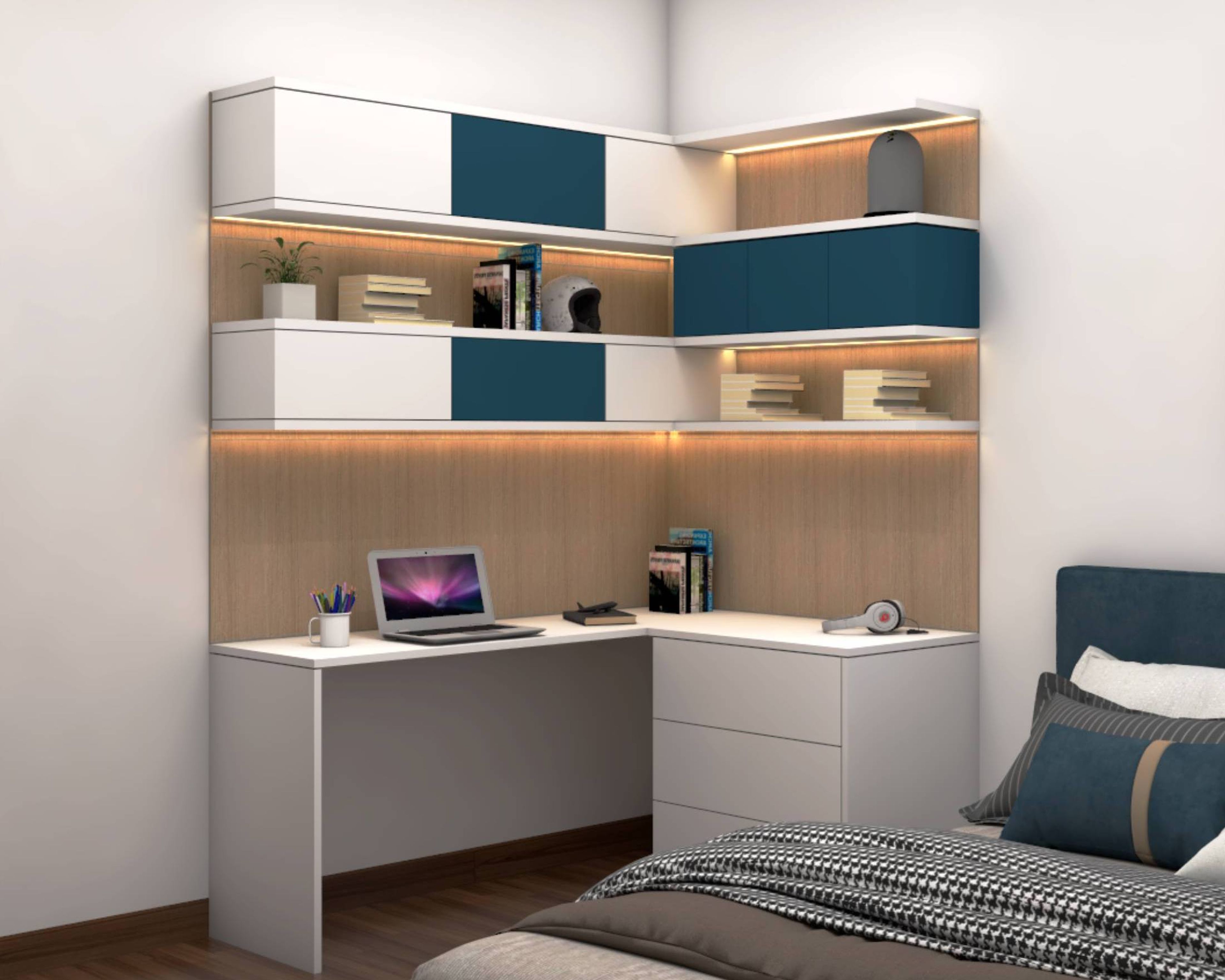 Modern Style Compact Sized Home Office Design