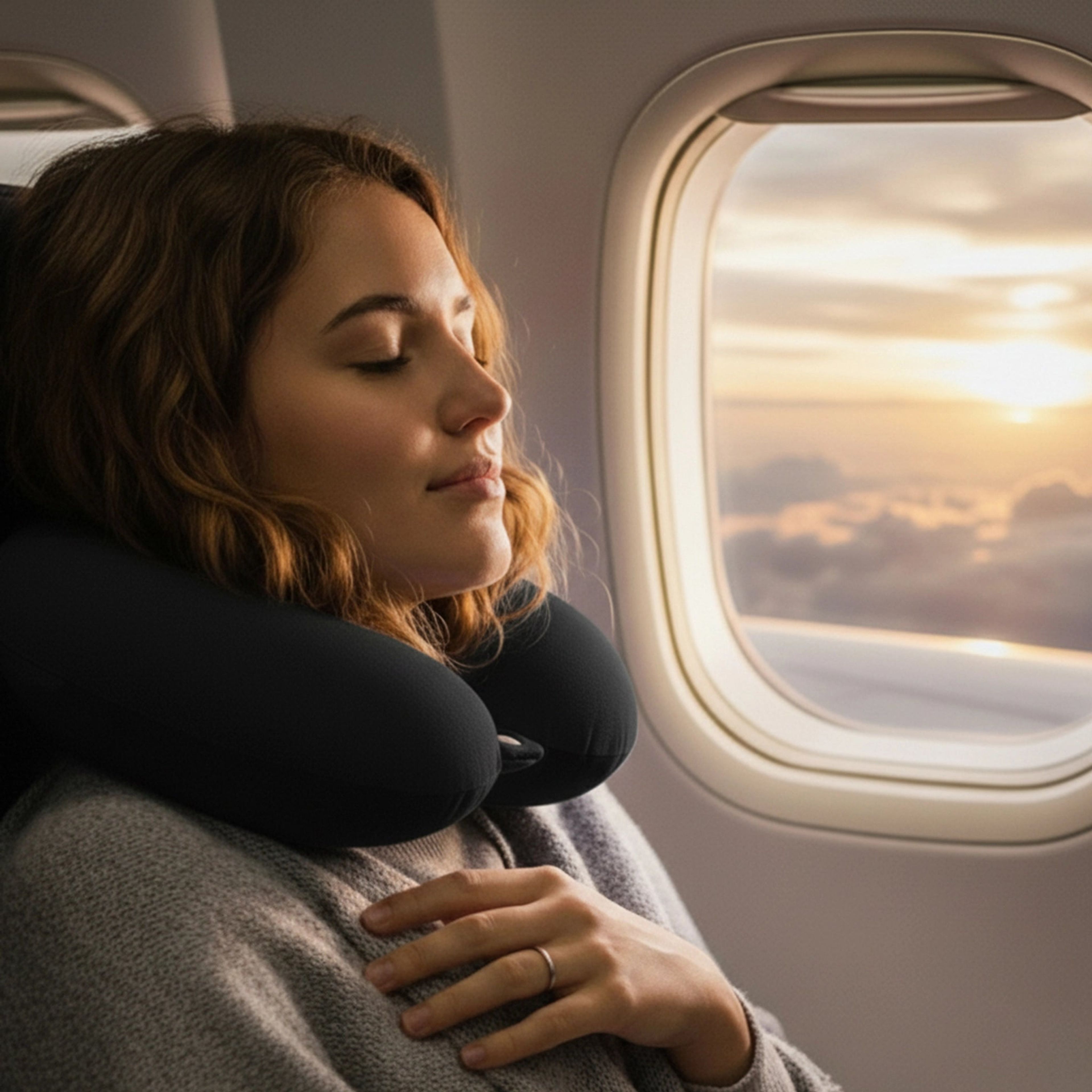 Wanderlust | Travel Neck Pillow | Black