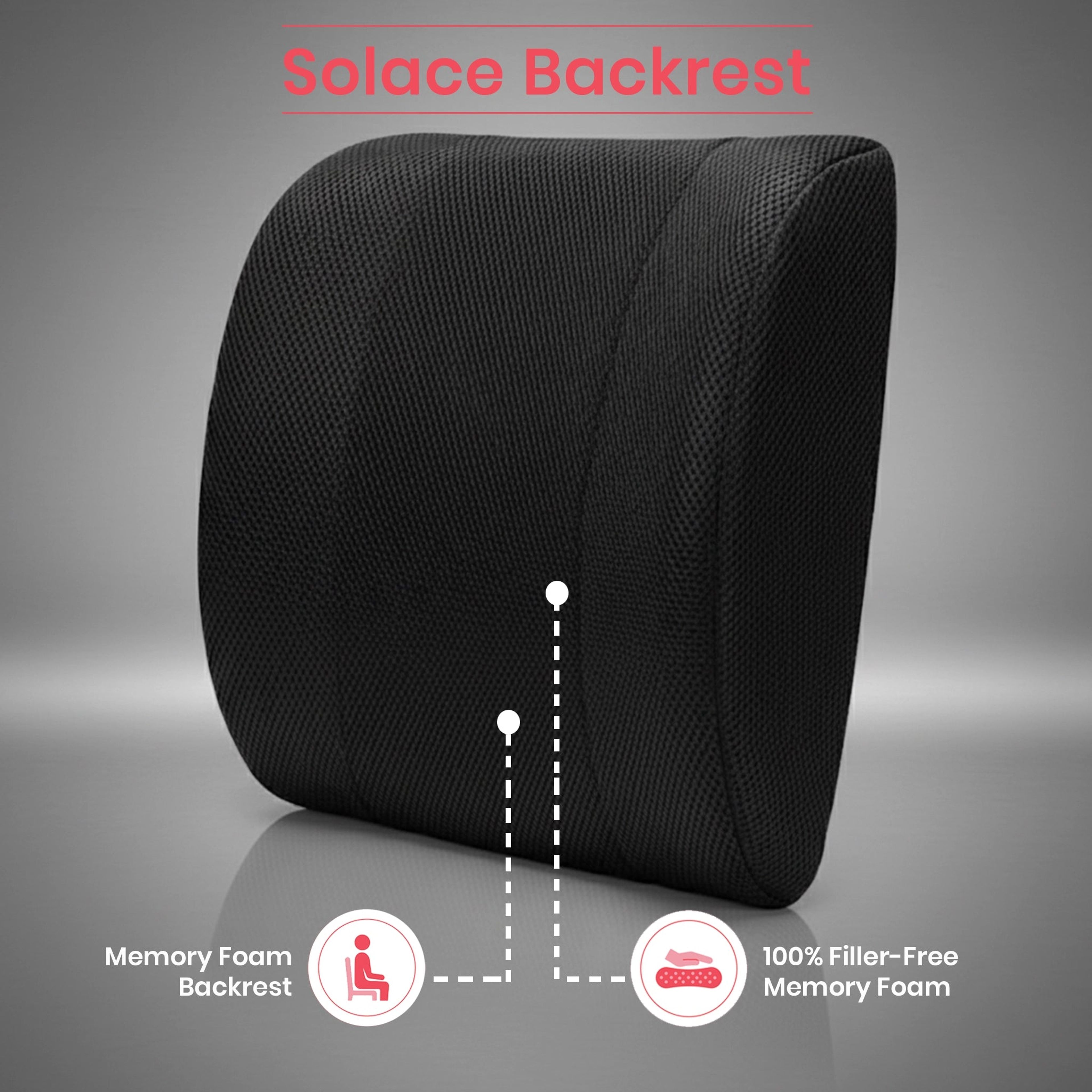 Solace | Memory Foam Backrest Pillow