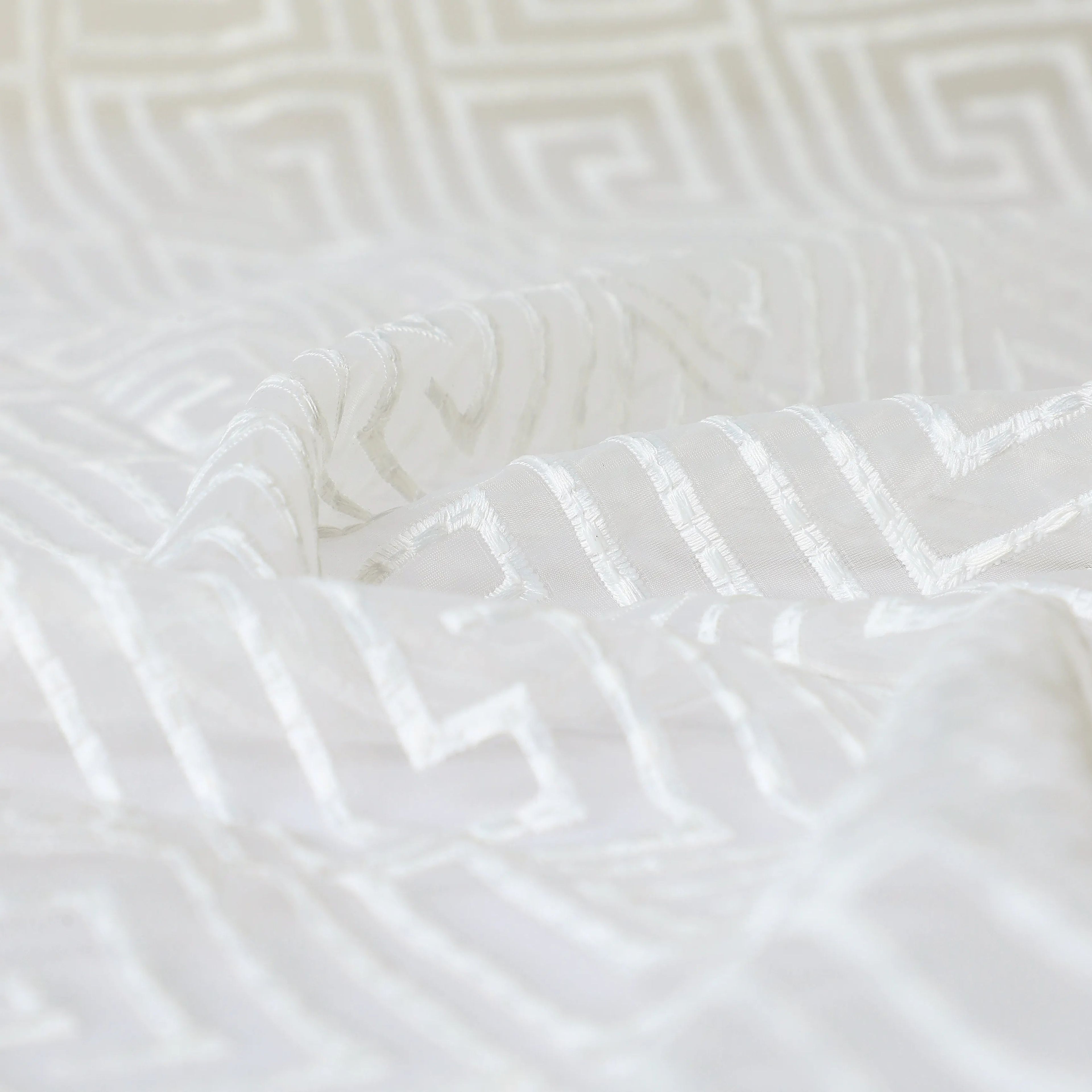 Velina Set of 2 Embroidered Sheer Readymade Curtains | Modern Maze