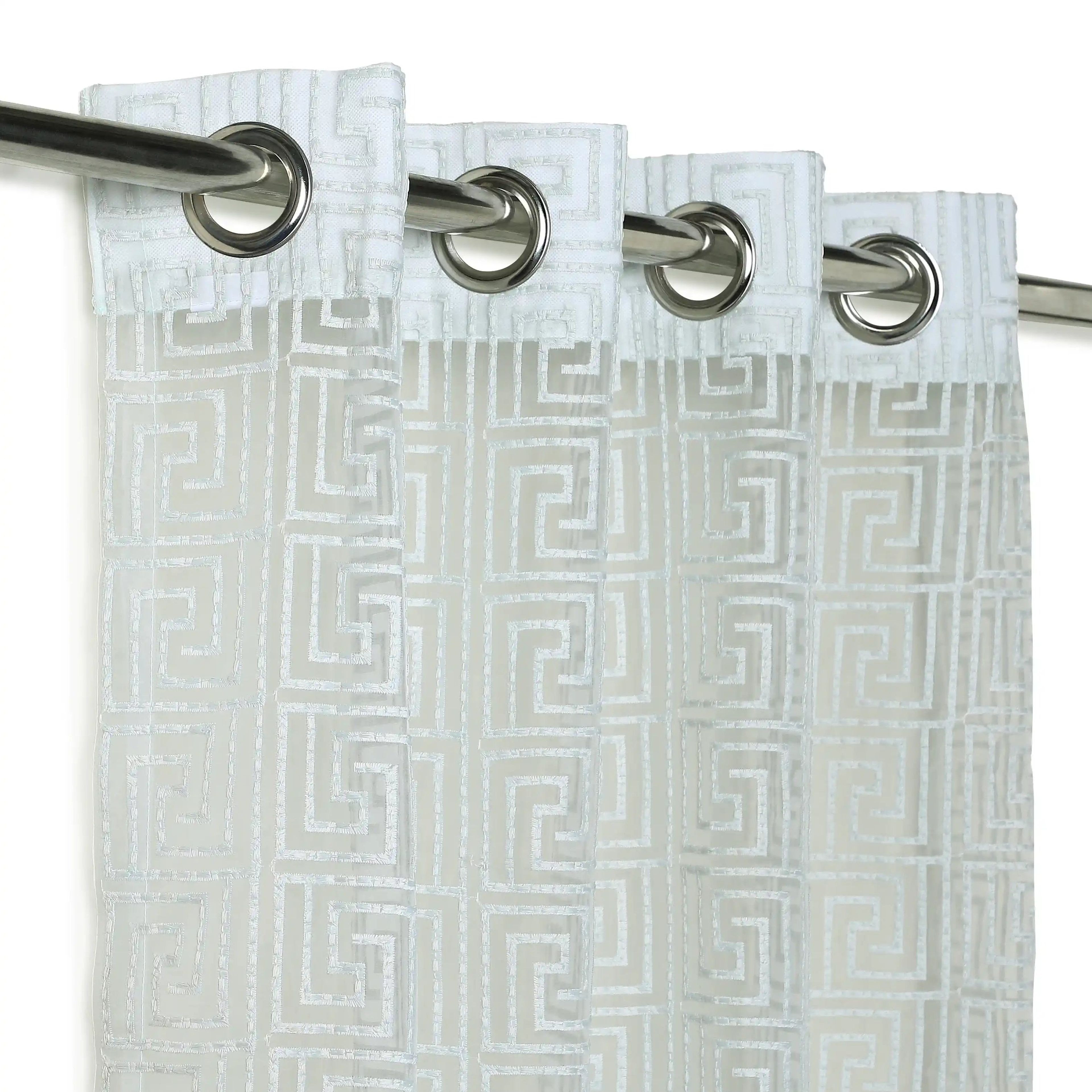 Velina Set of 2 Embroidered Sheer Readymade Curtains | Modern Maze