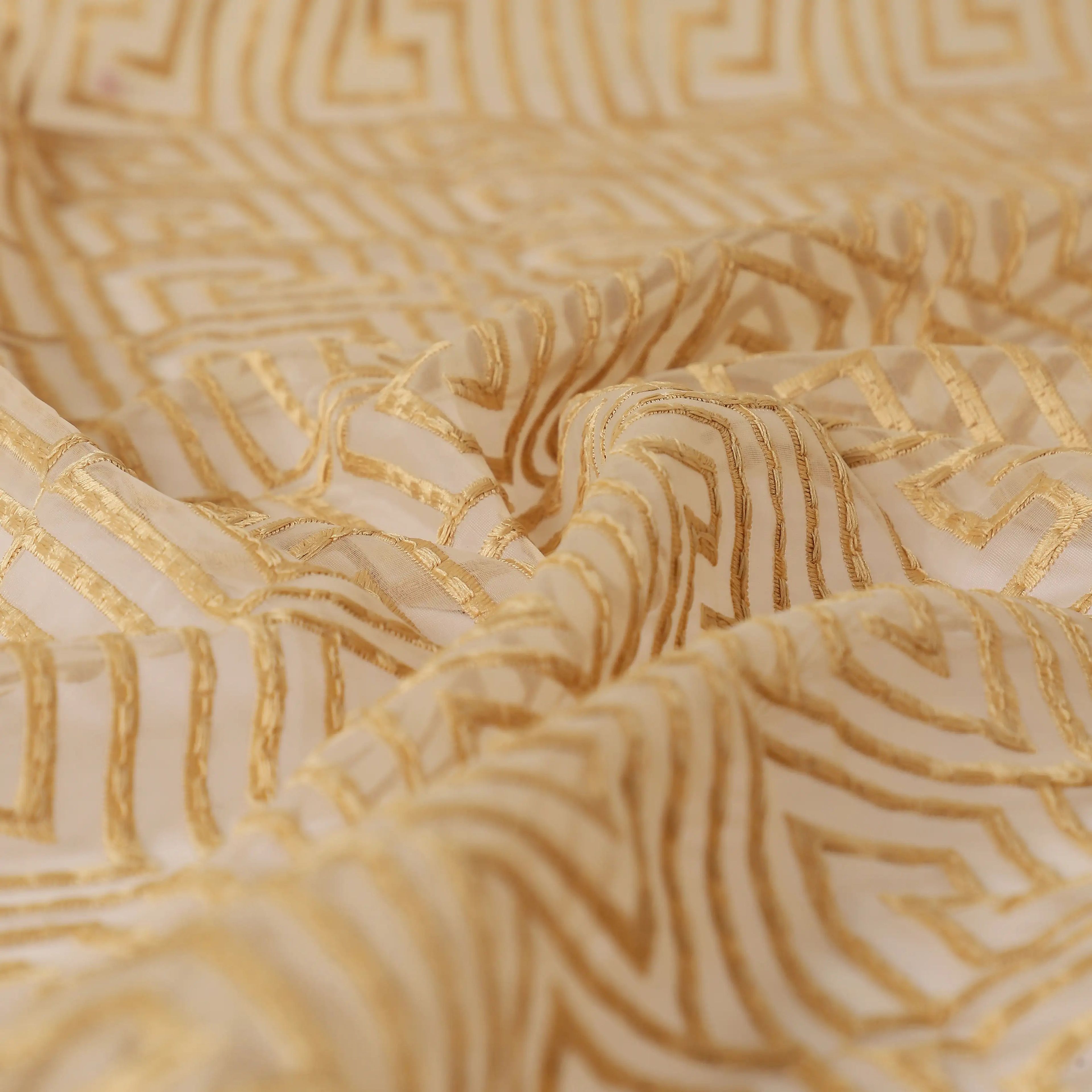 Velina Set of 2 Embroidered Sheer Readymade Curtains | Modern Maze