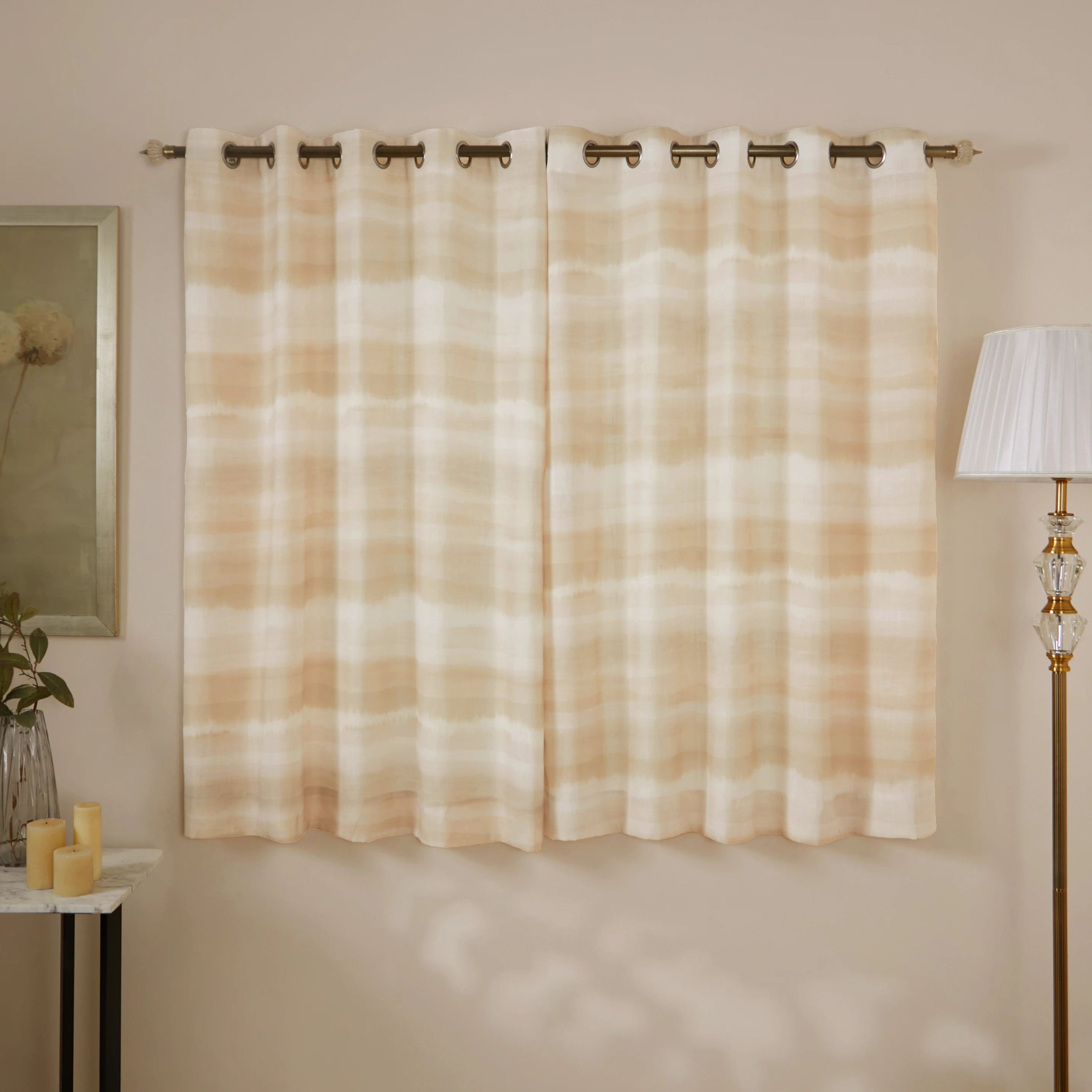 Meriga Set of 2 Sheer Readymade Curtains | Ethereal Waves