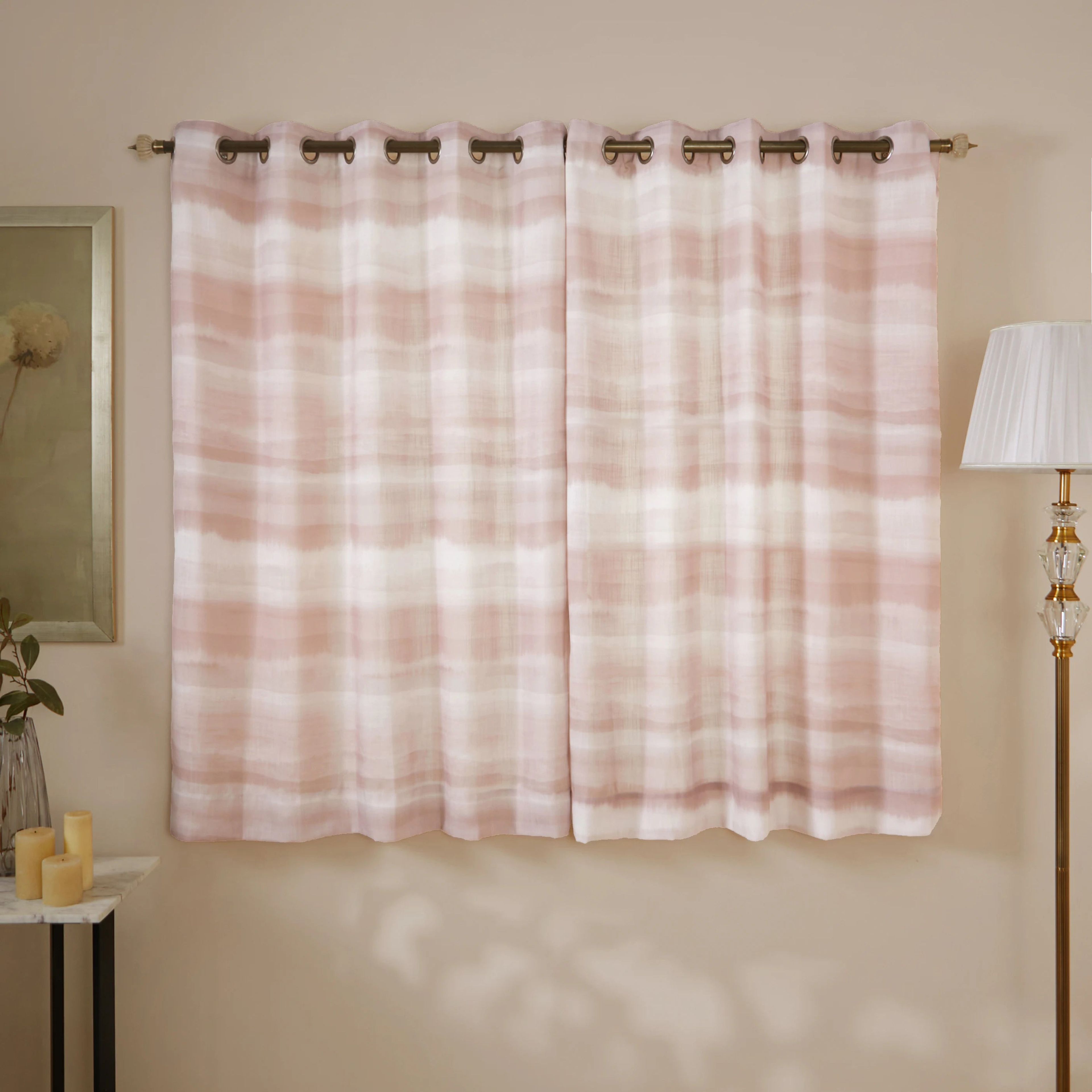 Meriga Set of 2 Sheer Readymade Curtains | Ethereal Waves