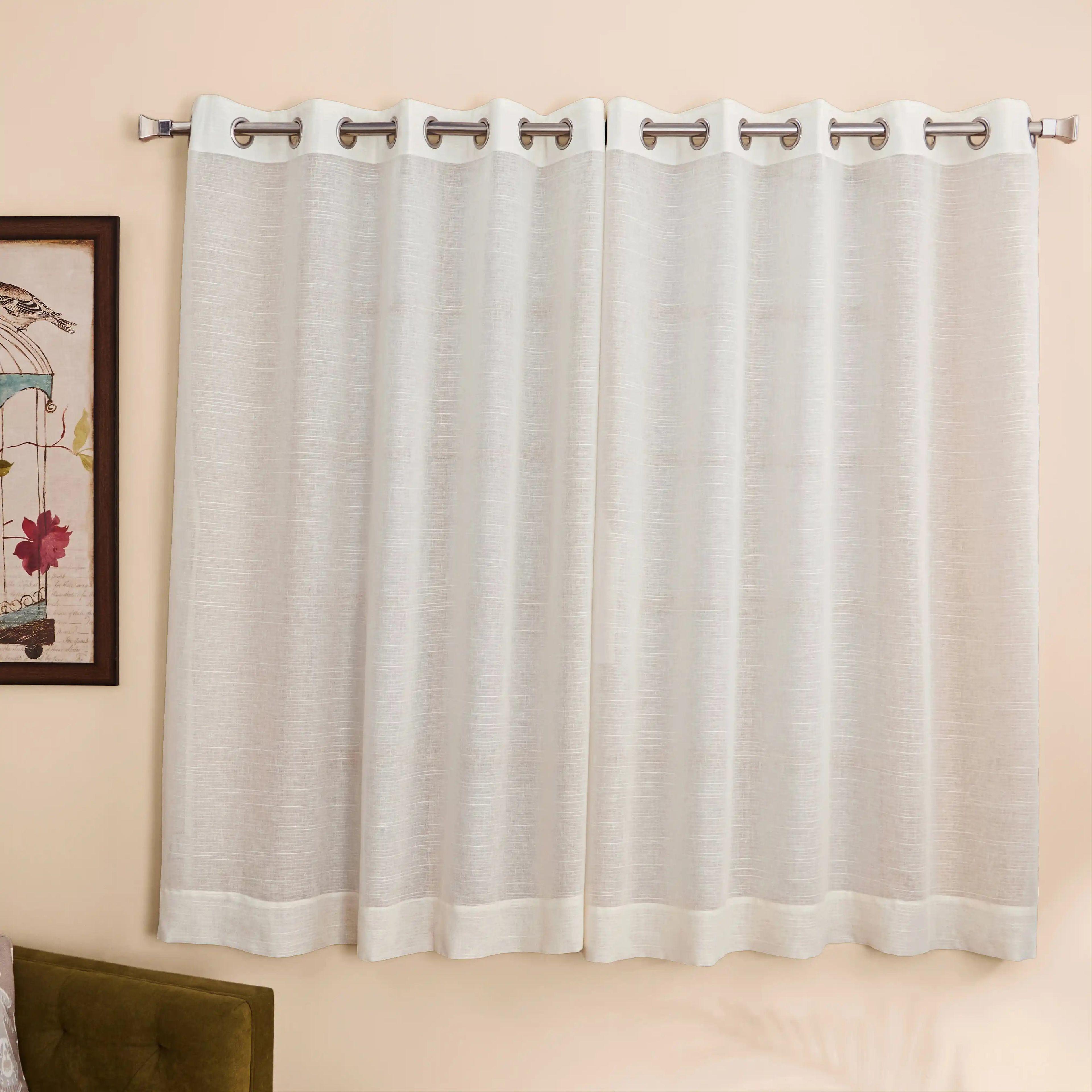 Velina Set of 2 Sheer Readymade Curtains | Tinted Hues