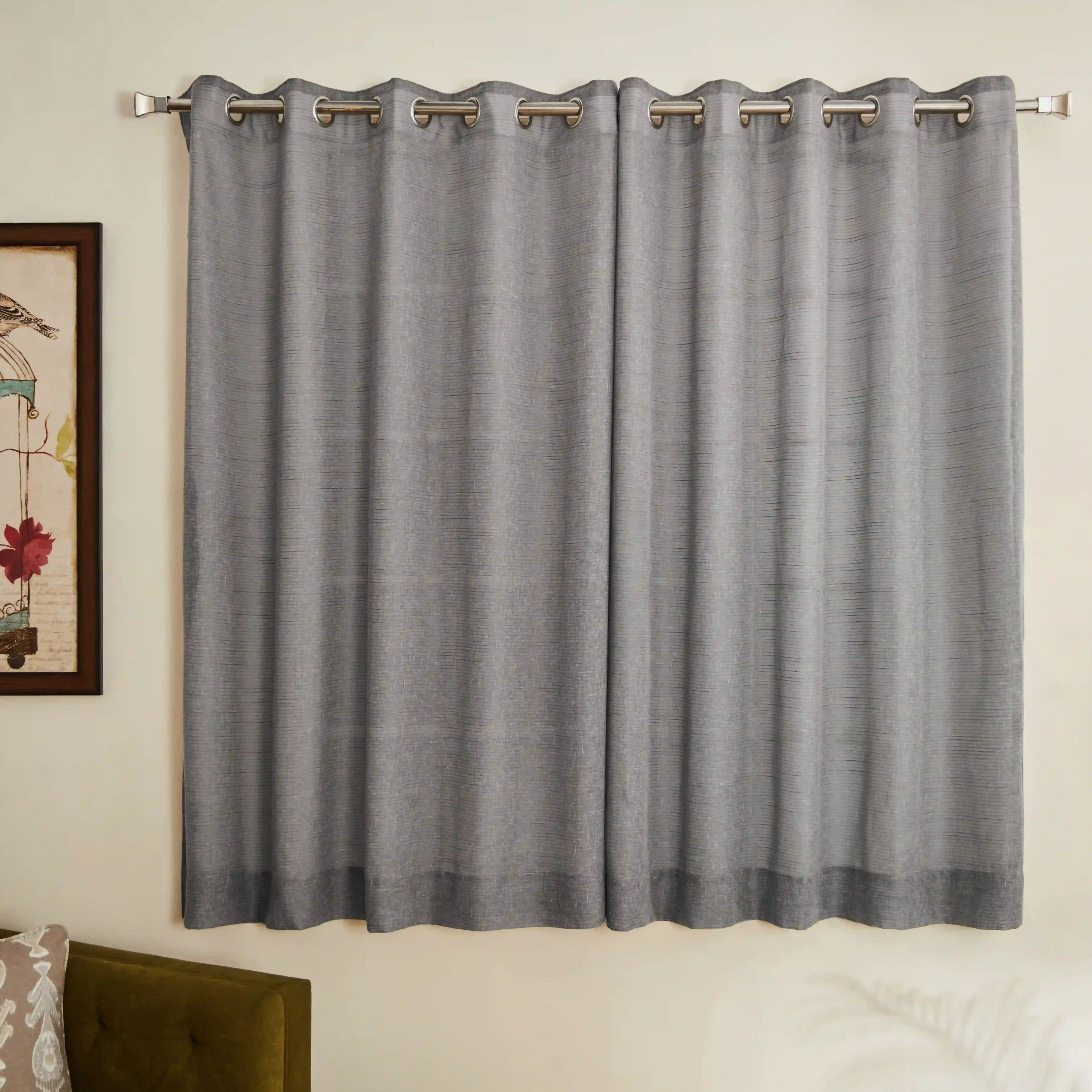 Velina Set of 2 Sheer Readymade Curtains | Tinted Hues