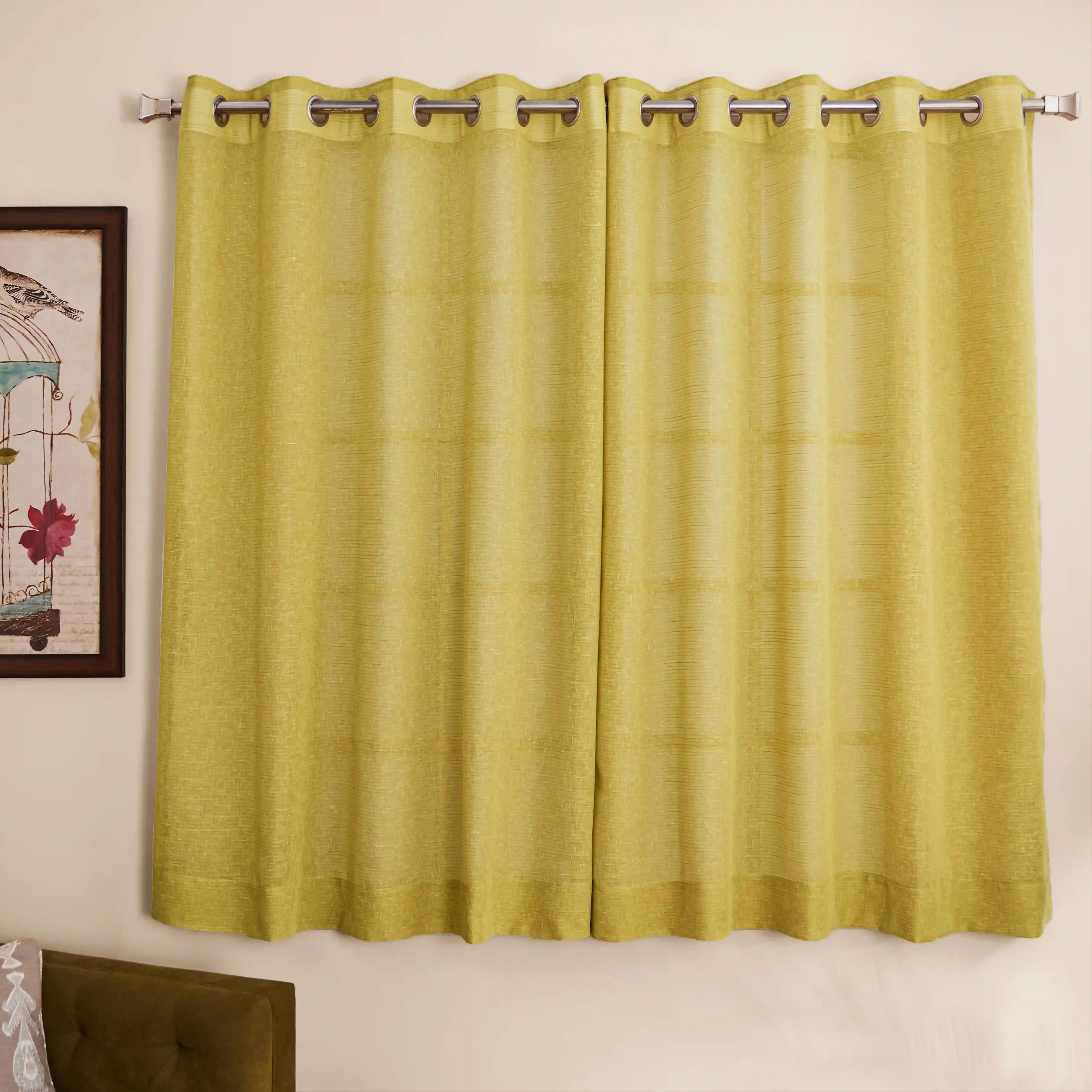 Velina Set of 2 Sheer Readymade Curtains | Tinted Hues