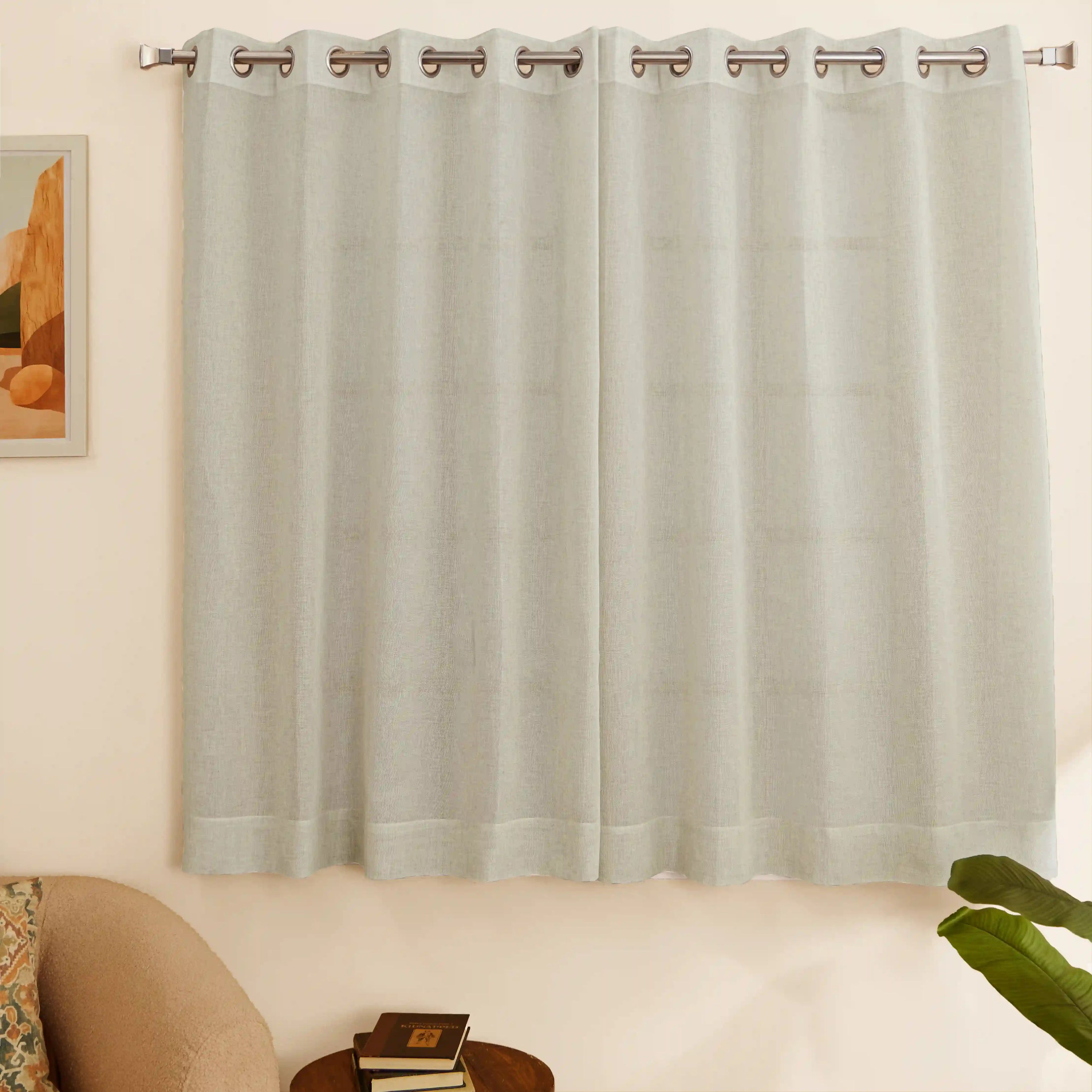 Velina Set of 2 Sheer Readymade Curtains | Sand & Shadow