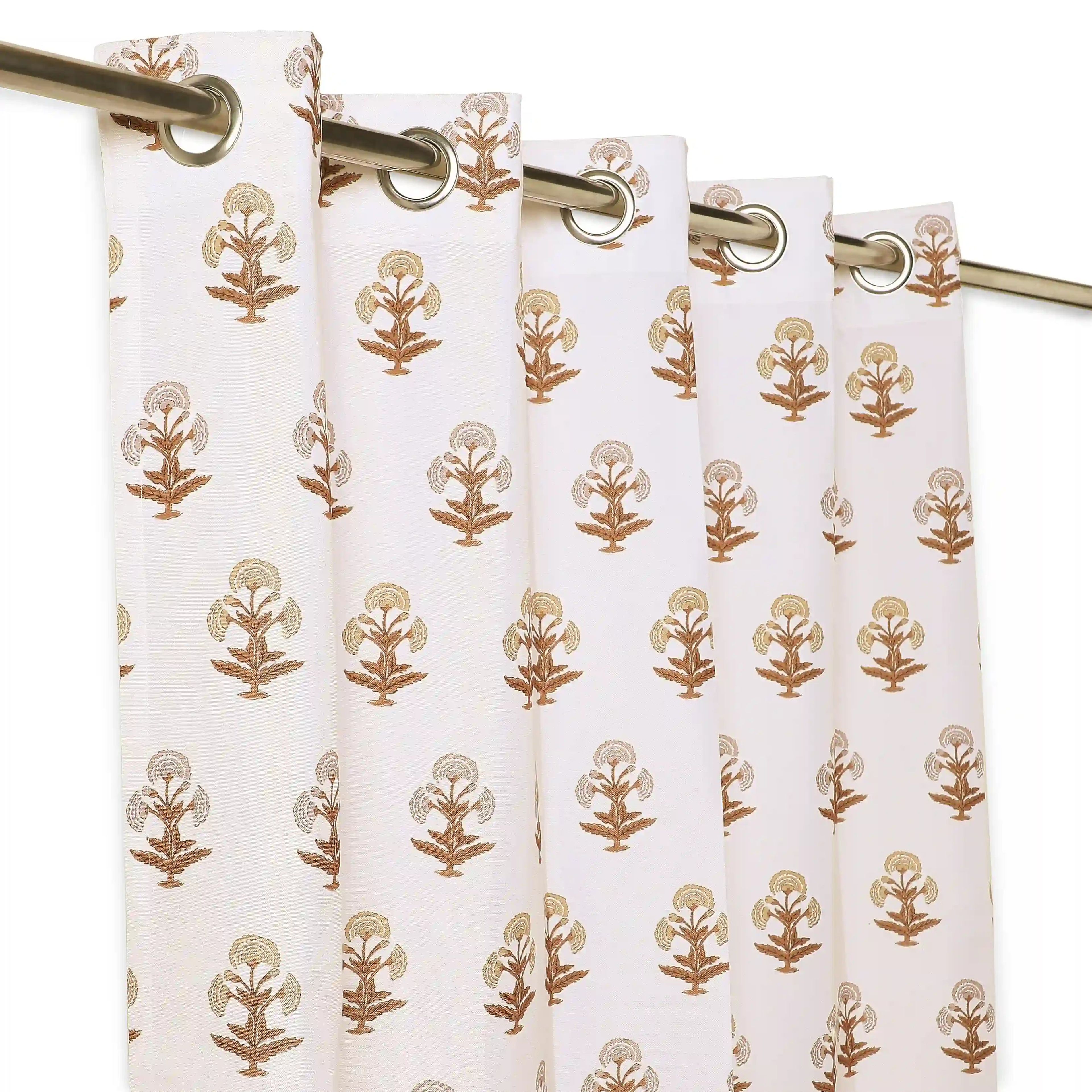 Chippa Lane Set of 2 Printed Readymade Curtains | Jaipur Echo