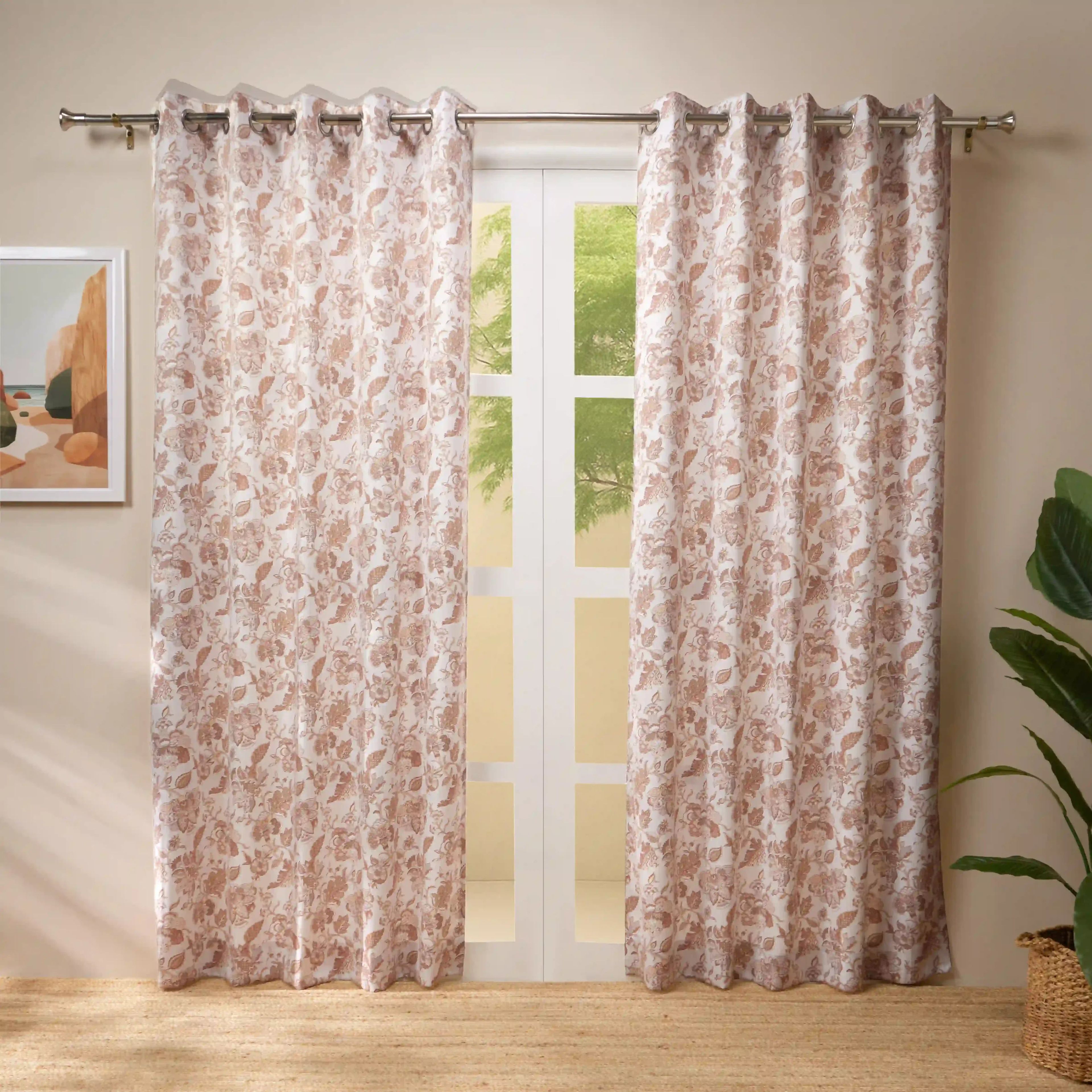 Bloomshire Classic Set of 2 Printed Readymade Curtains | Classic Chintz