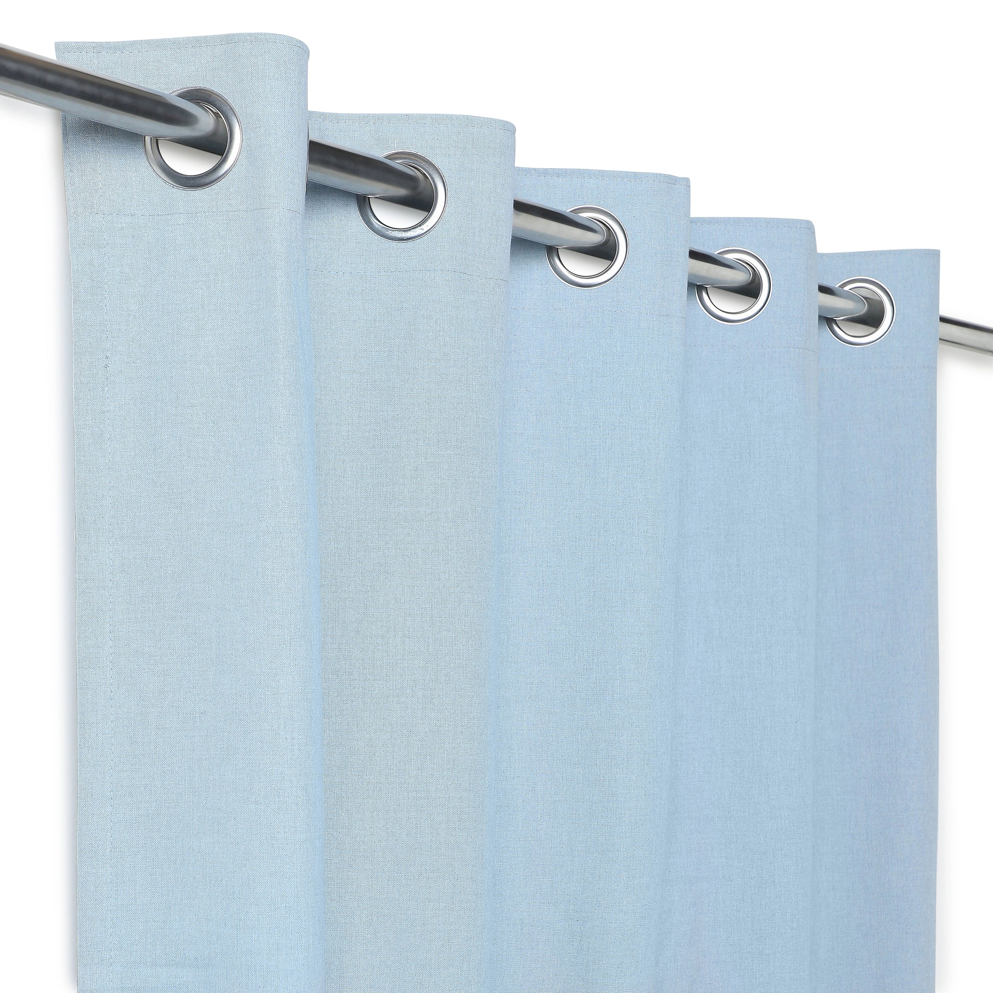Pelushe Set of 2 100% Cotton Solid Readymade Curtains | Everyday Hues